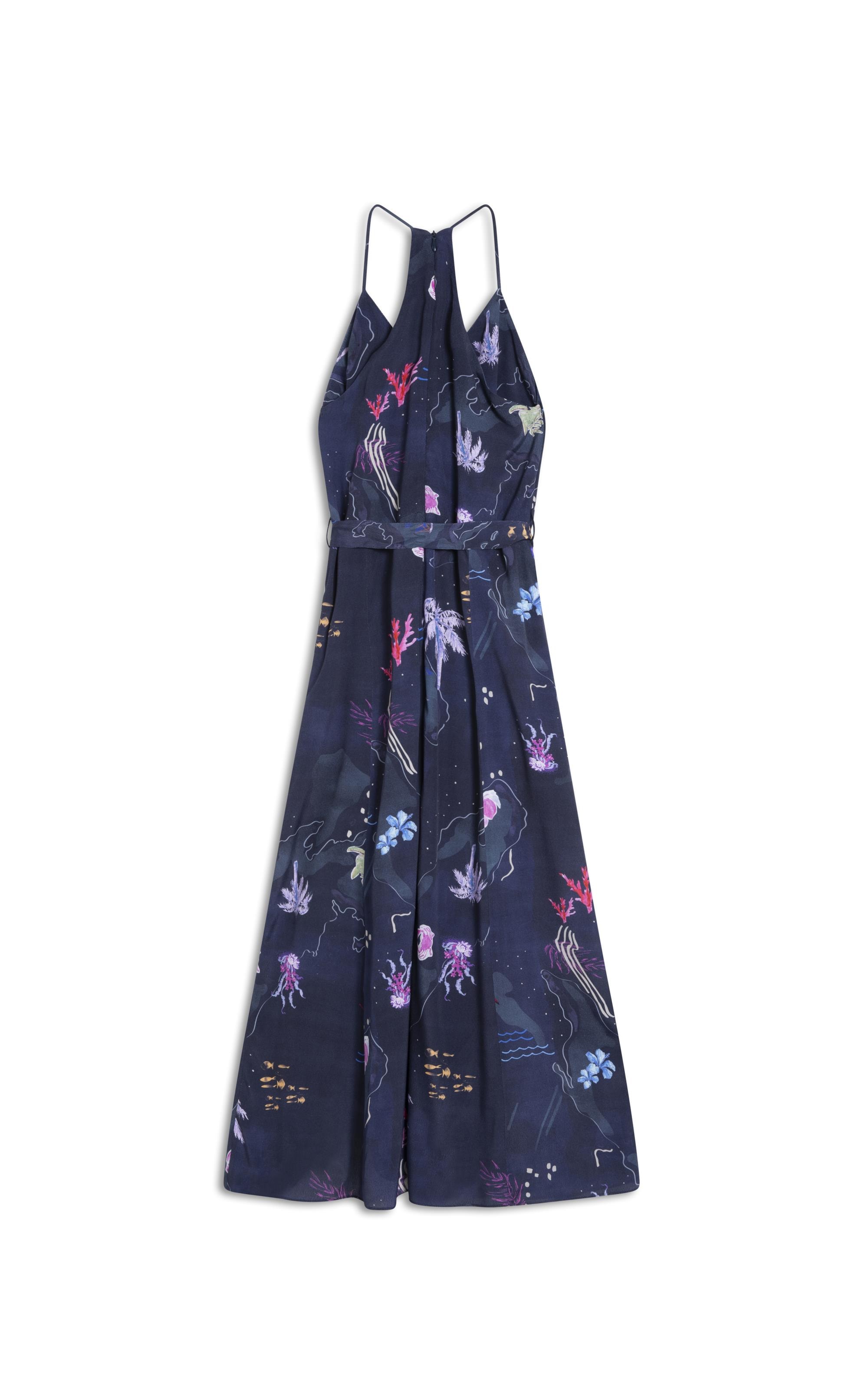 Vestido Cedro Viscose Dark Navy