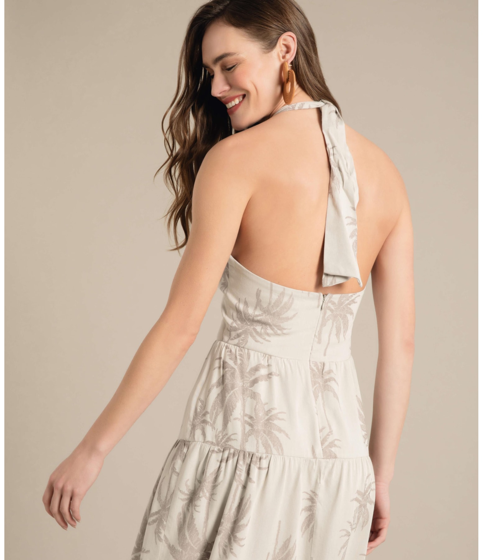 Vestido Cléo Jacquard Coconut Sandy