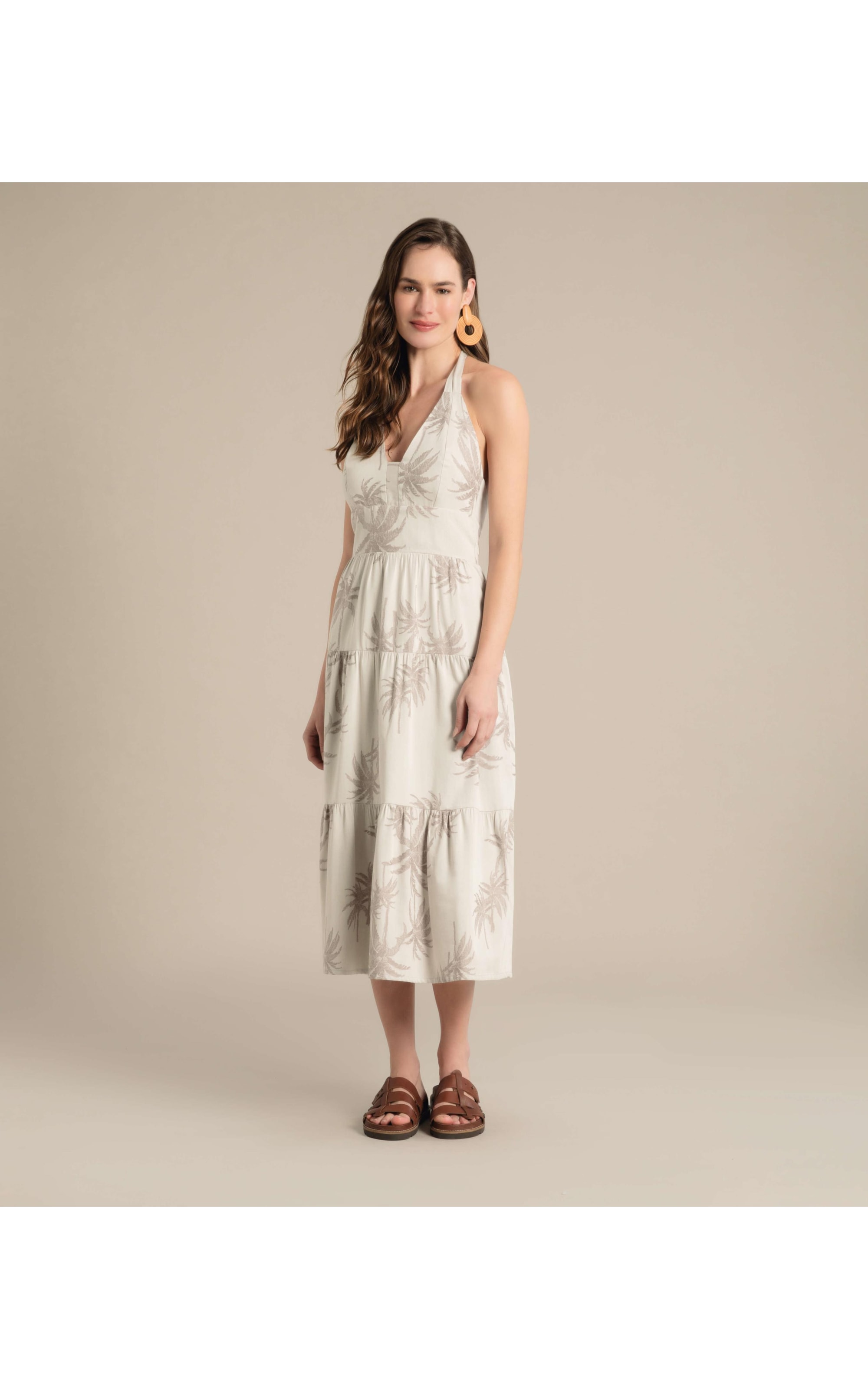 Vestido Cléo Jacquard Coconut Sandy