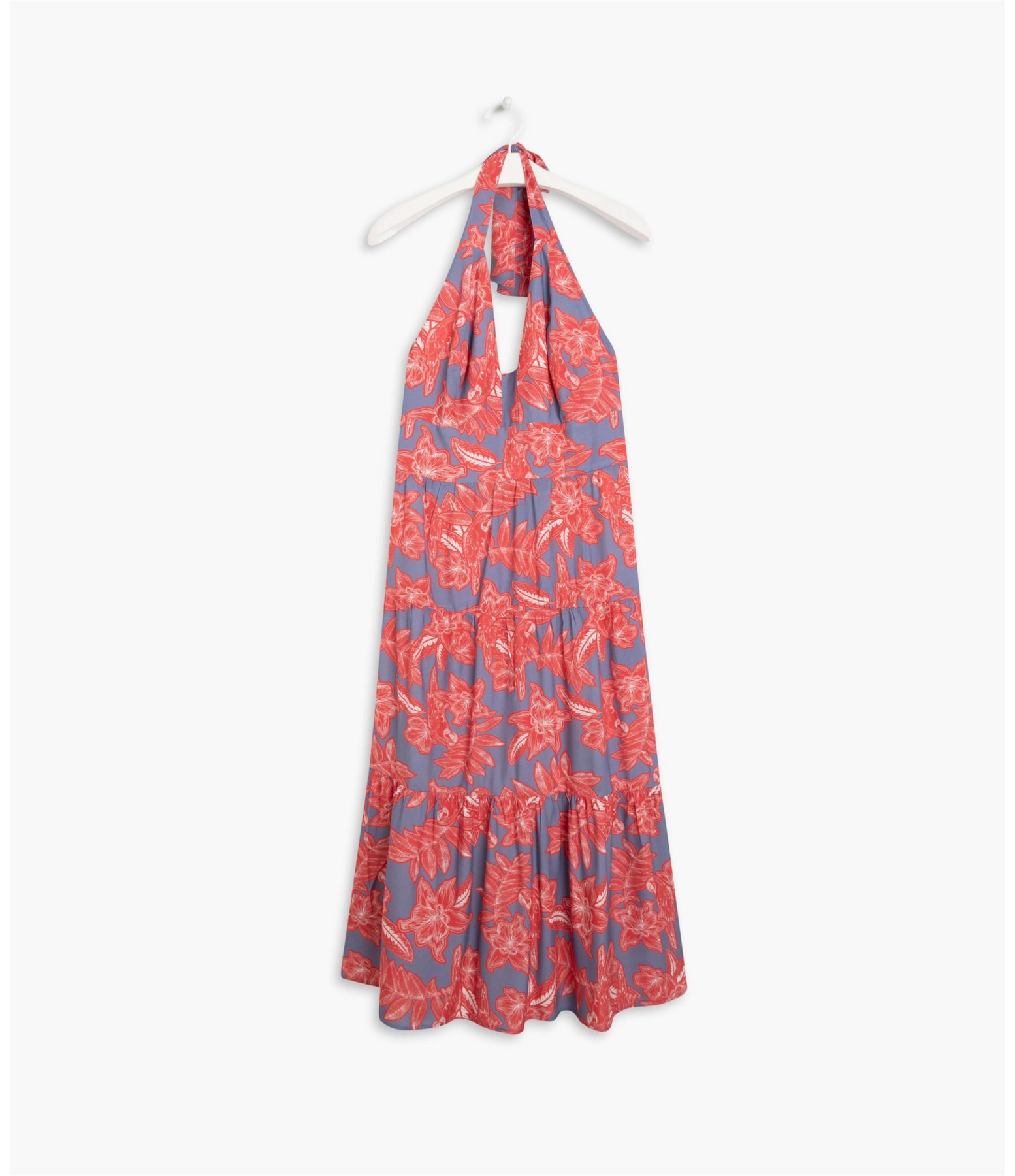 Vestido Cleo Viscose Est Macaw Azul Pervante