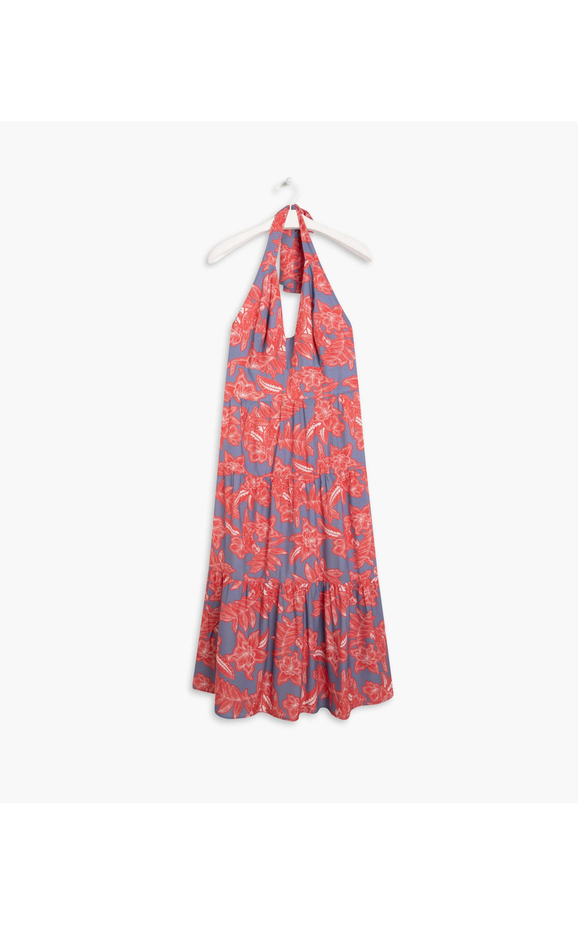 Vestido Cleo Viscose Est Macaw Azul Pervante
