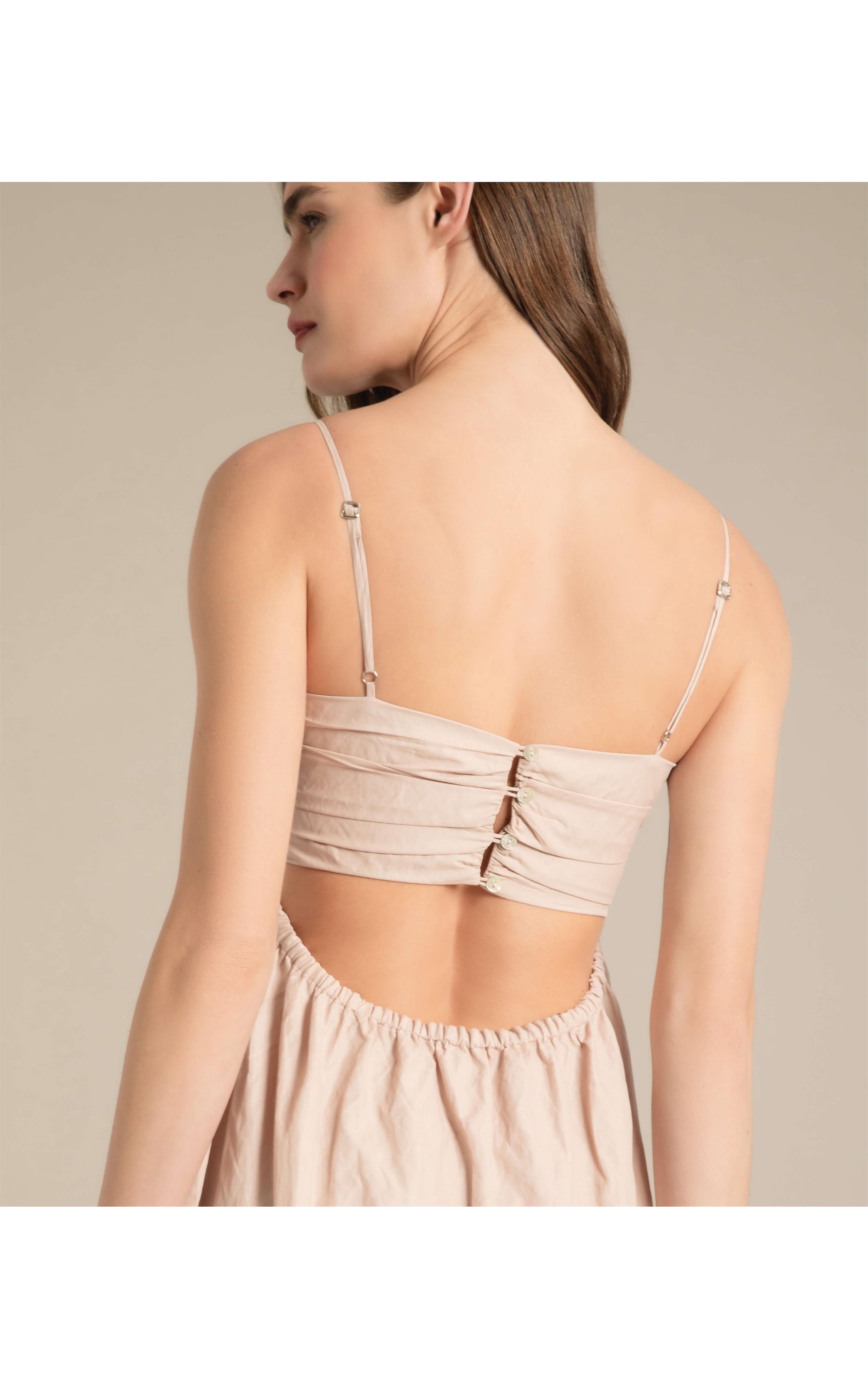Vestido Cloud Memory Liso Areia