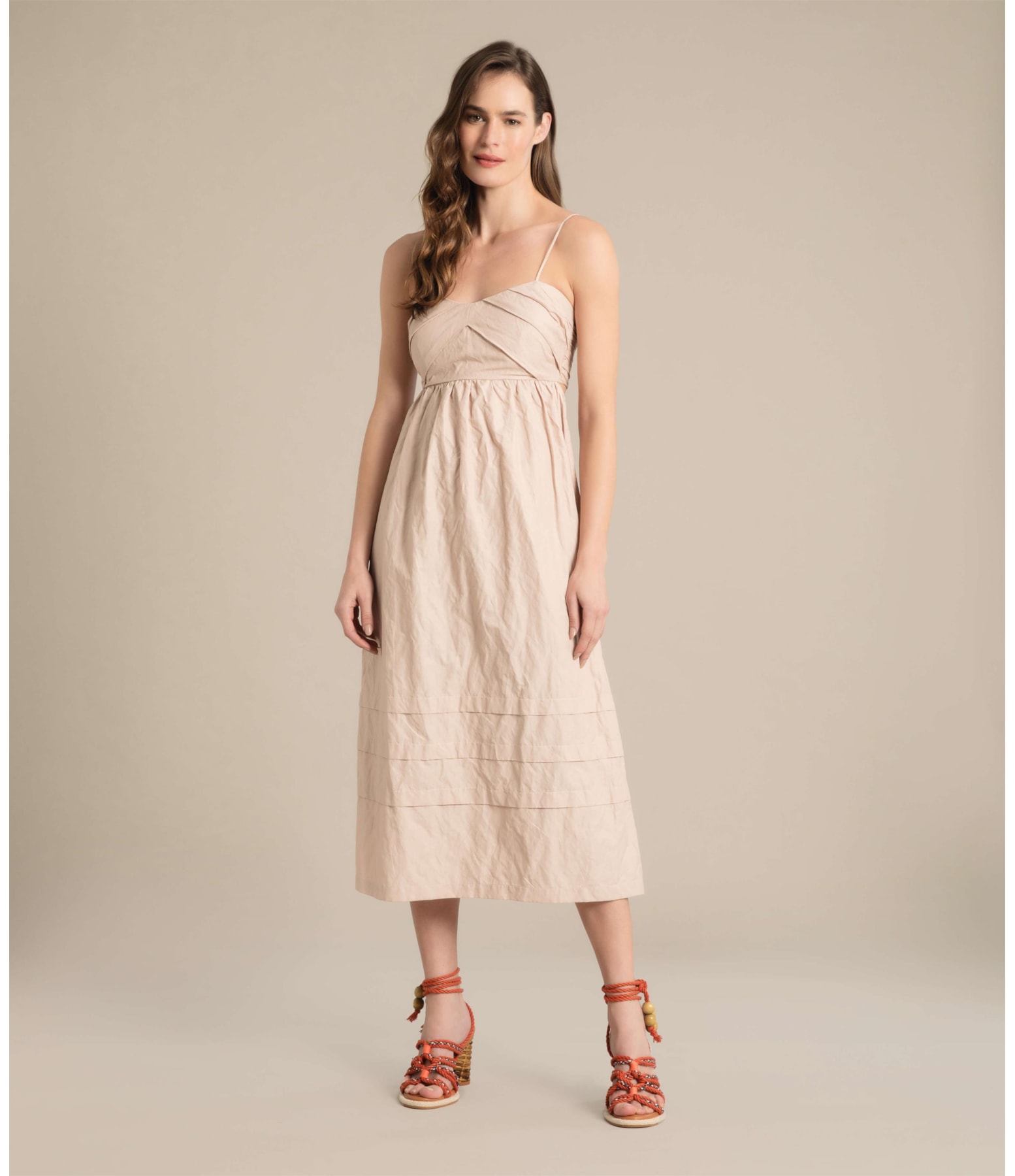 Vestido Cloud Memory Liso Areia