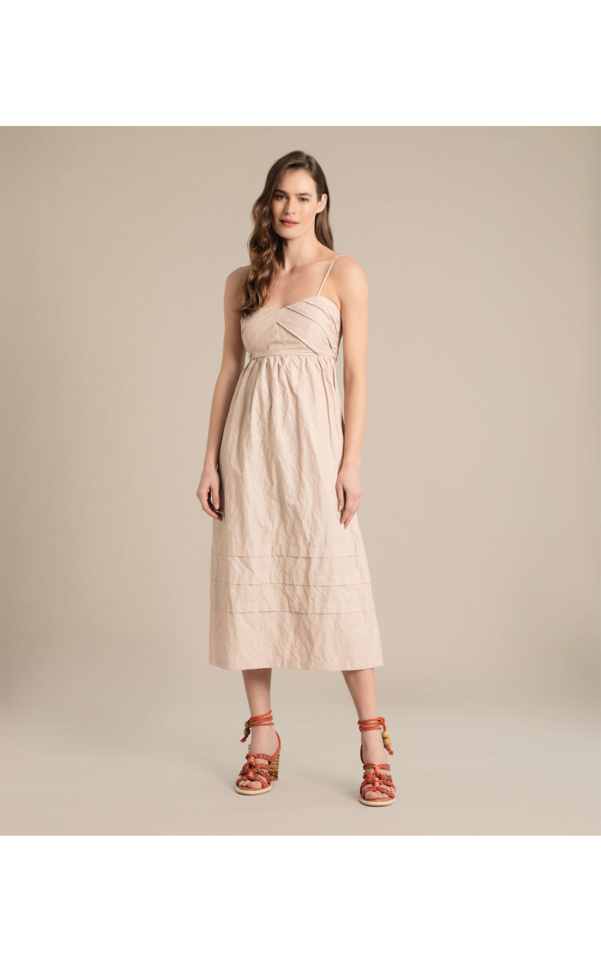 Vestido Cloud Memory Liso Areia