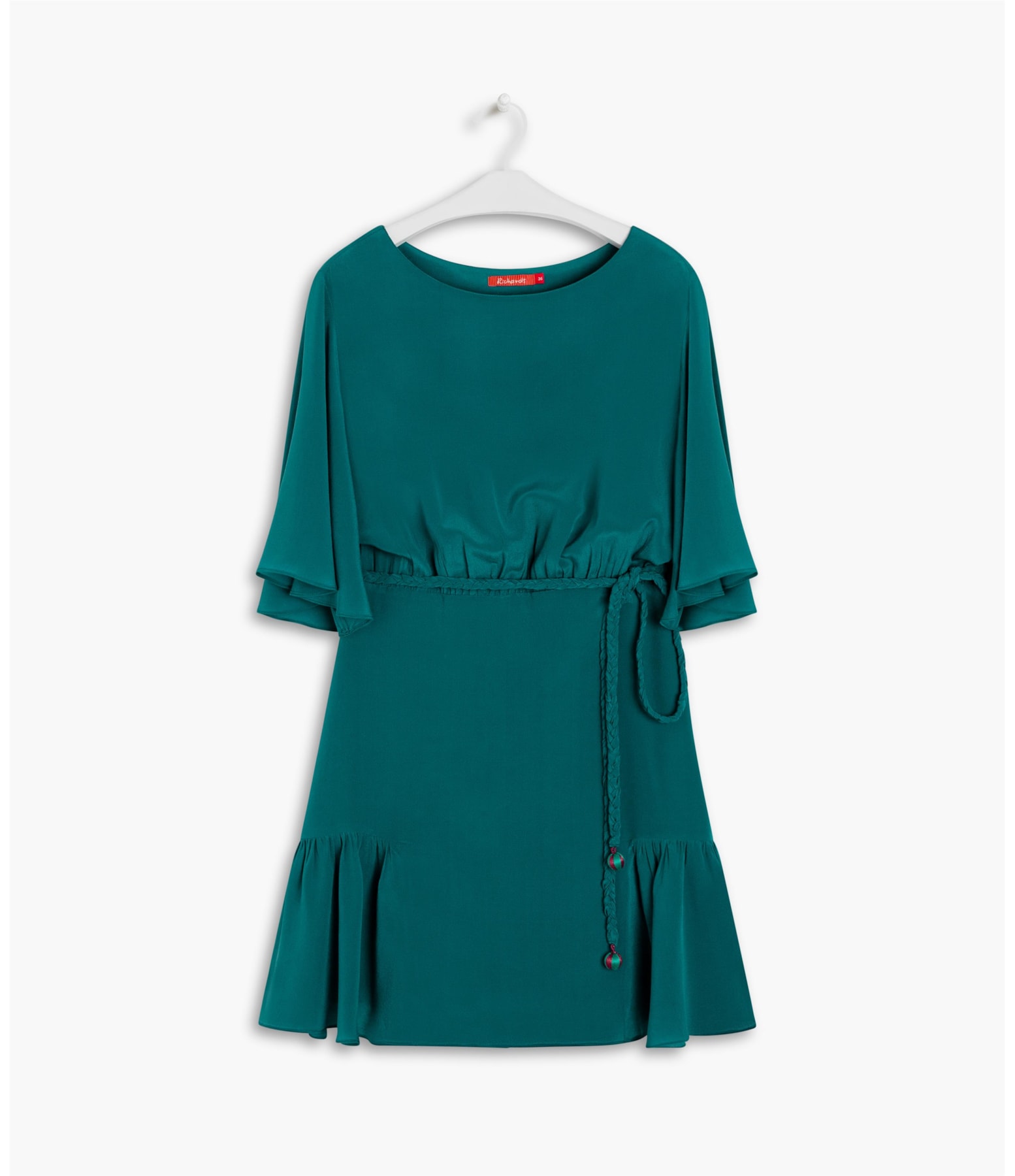Vestido Cora Seda Lisa Esmeralda