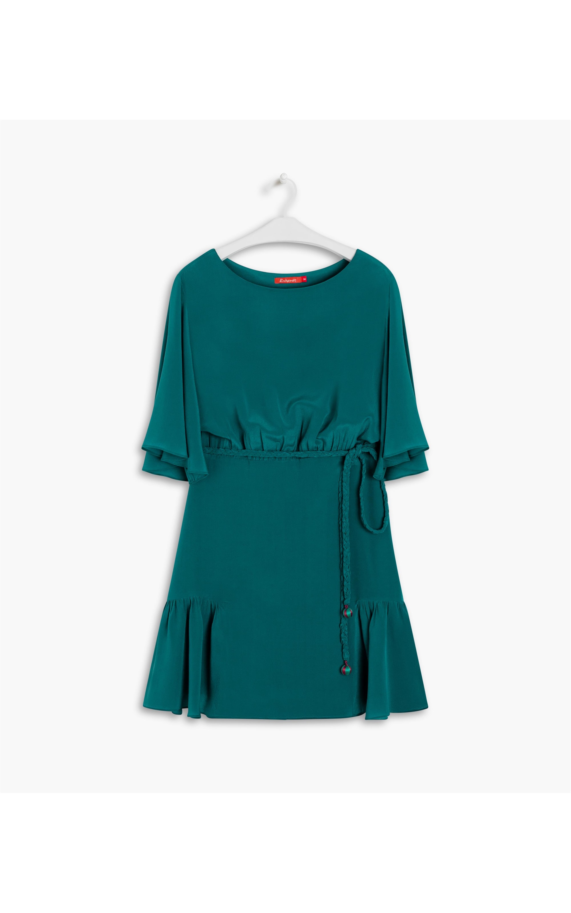 Vestido Cora Seda Lisa Esmeralda