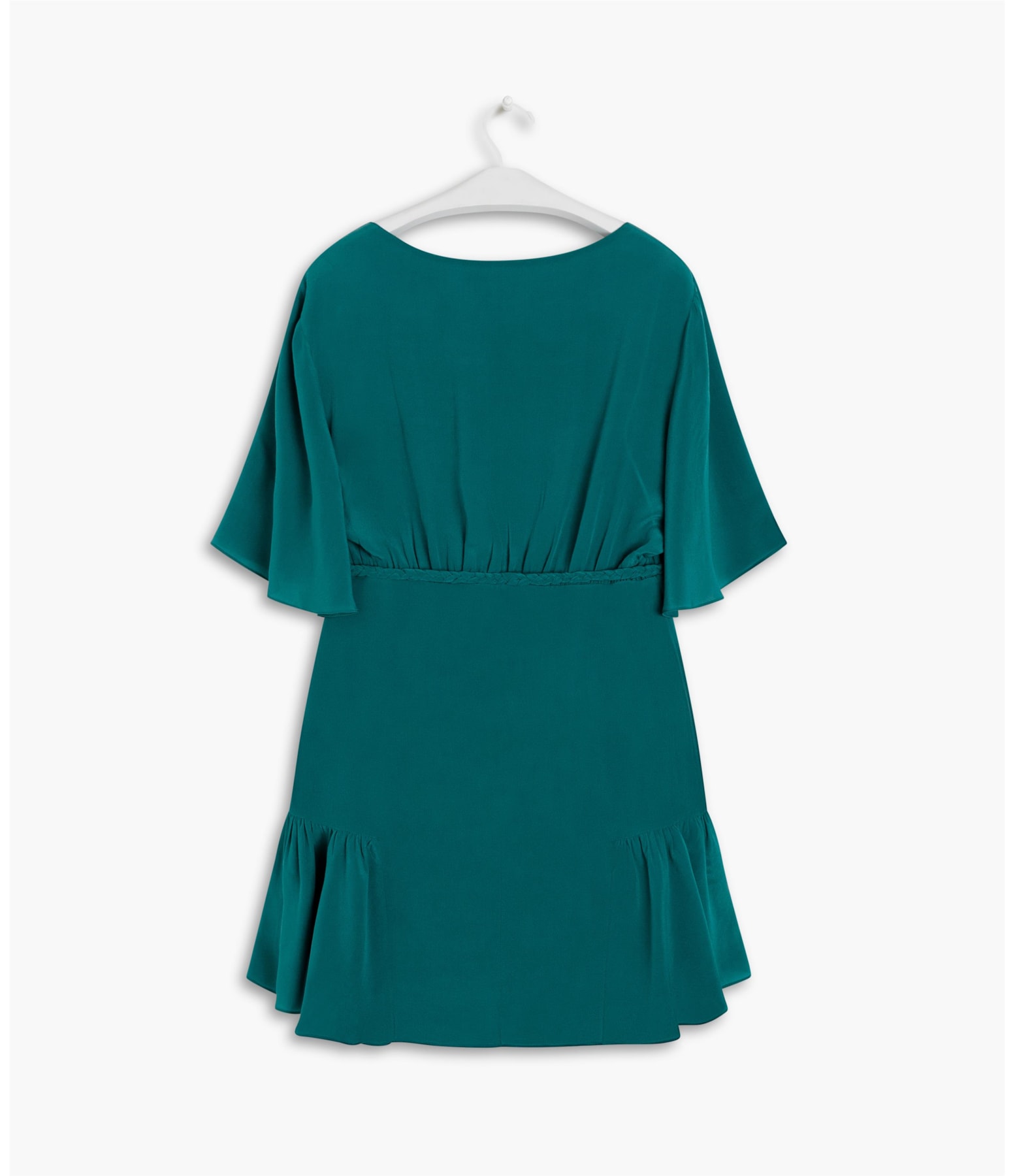 Vestido Cora Seda Lisa Esmeralda