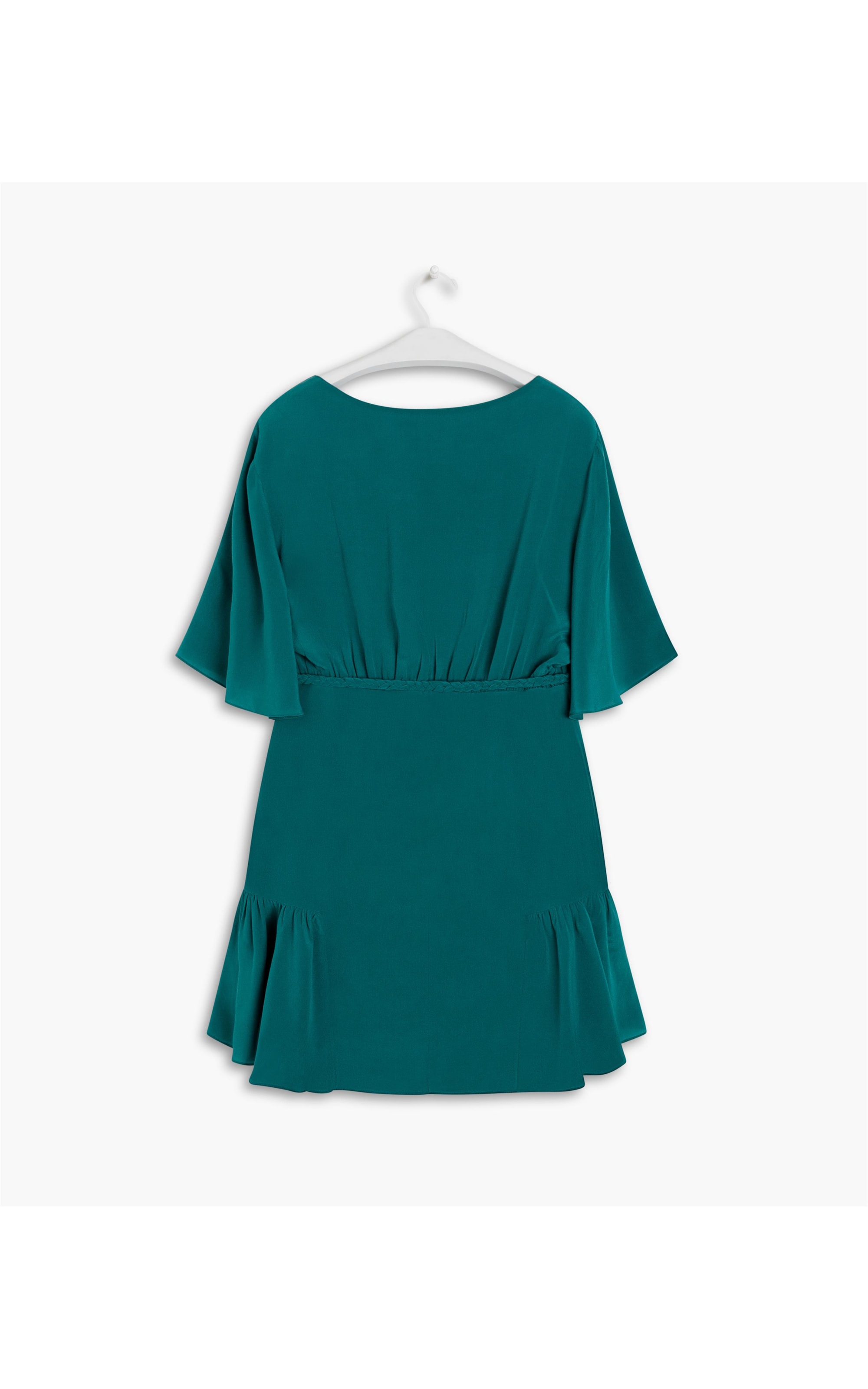 Vestido Cora Seda Lisa Esmeralda
