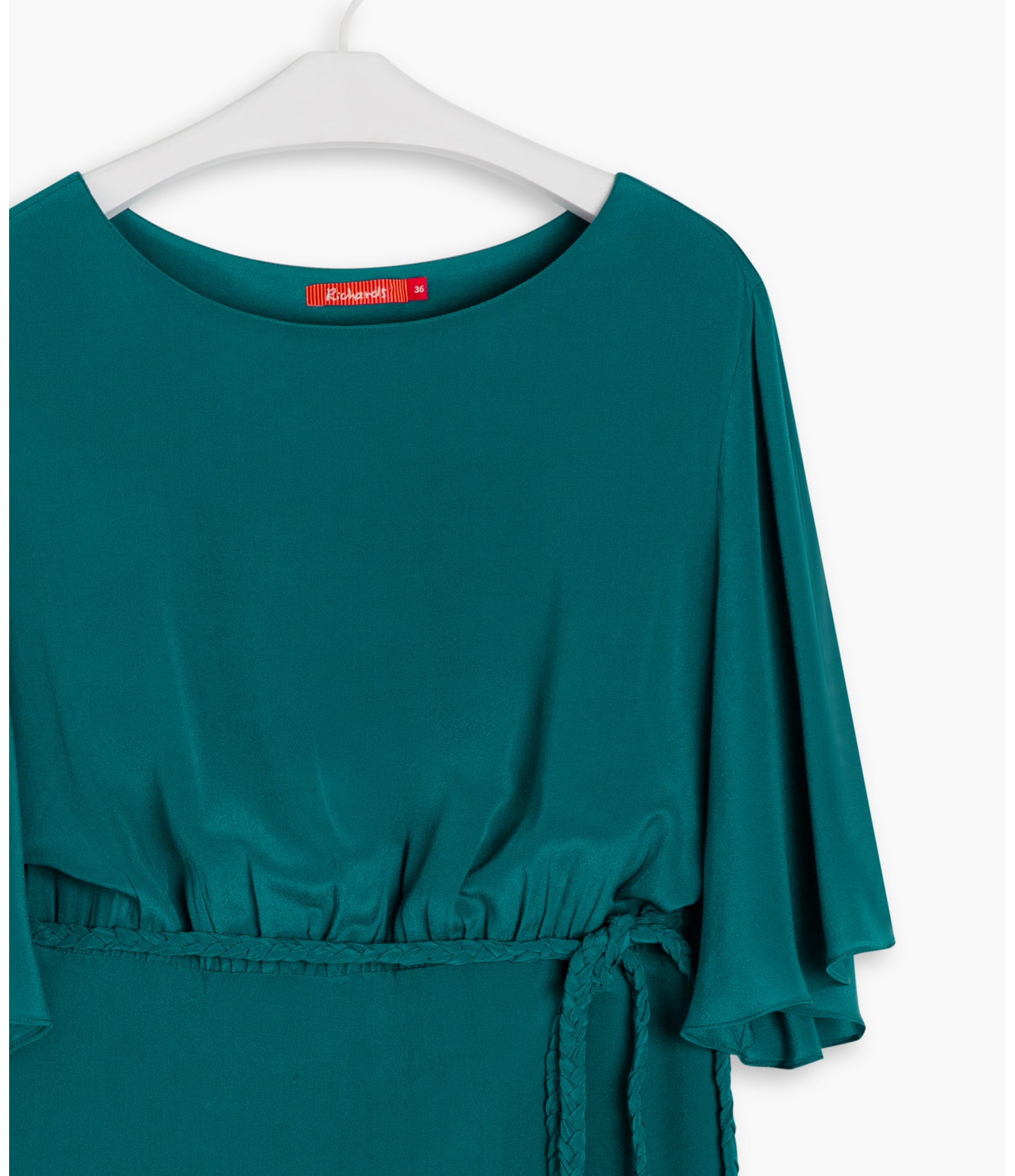 Vestido Cora Seda Lisa Esmeralda