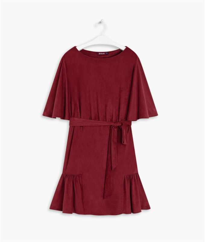 Vestido Cora Suede Vermelho