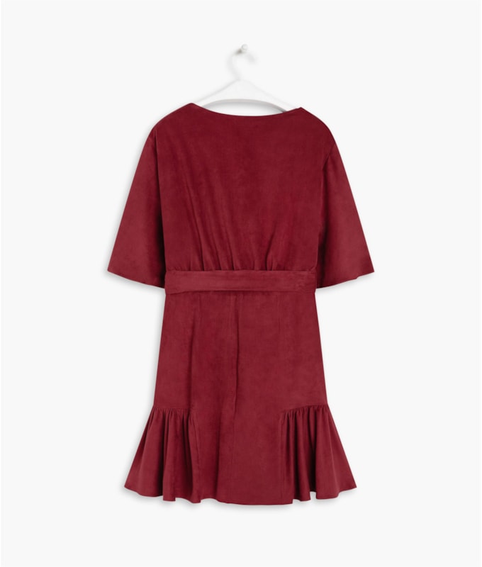 Vestido Cora Suede Vermelho