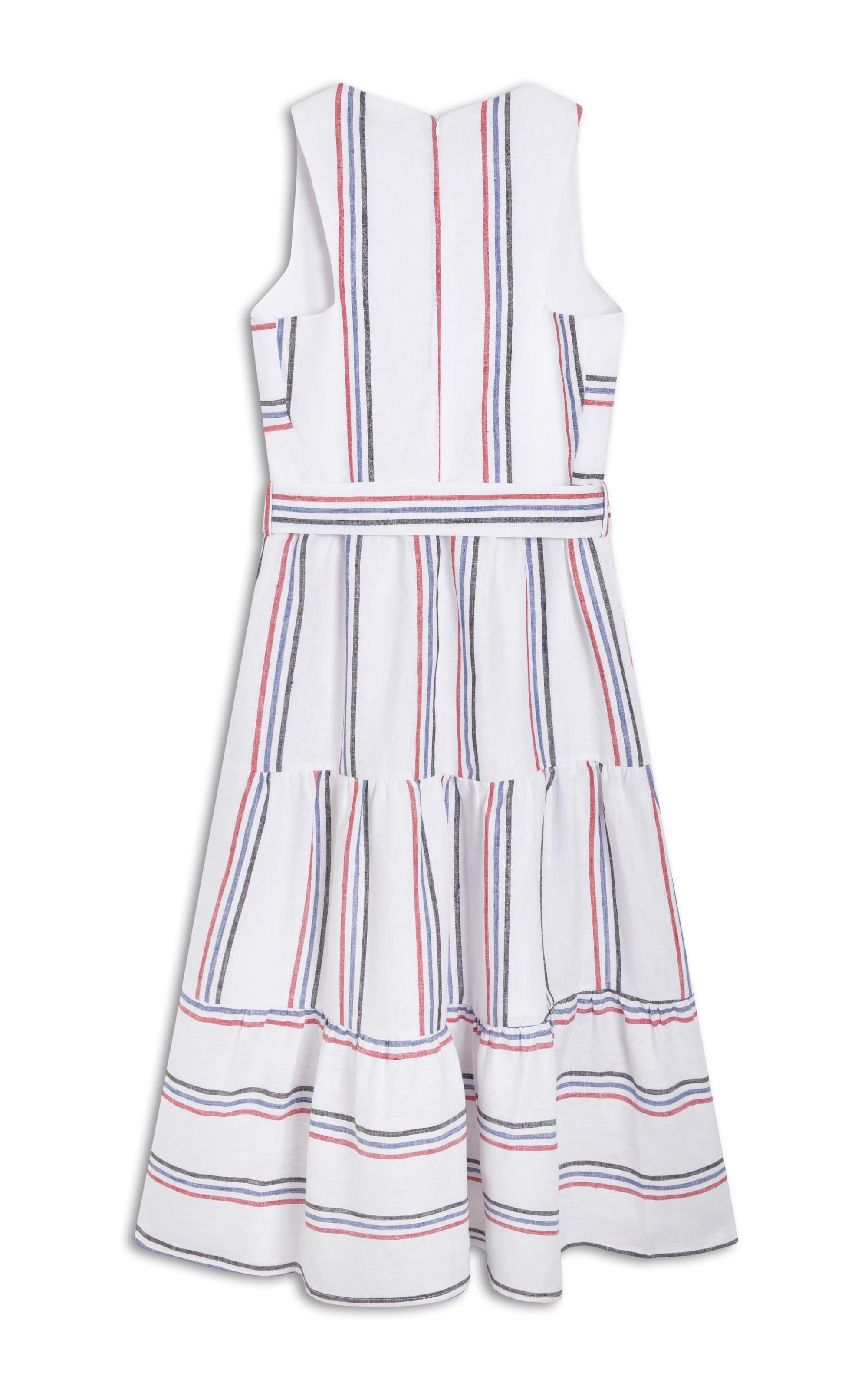 Vestido Diamond Linho Fio Tinto Branco