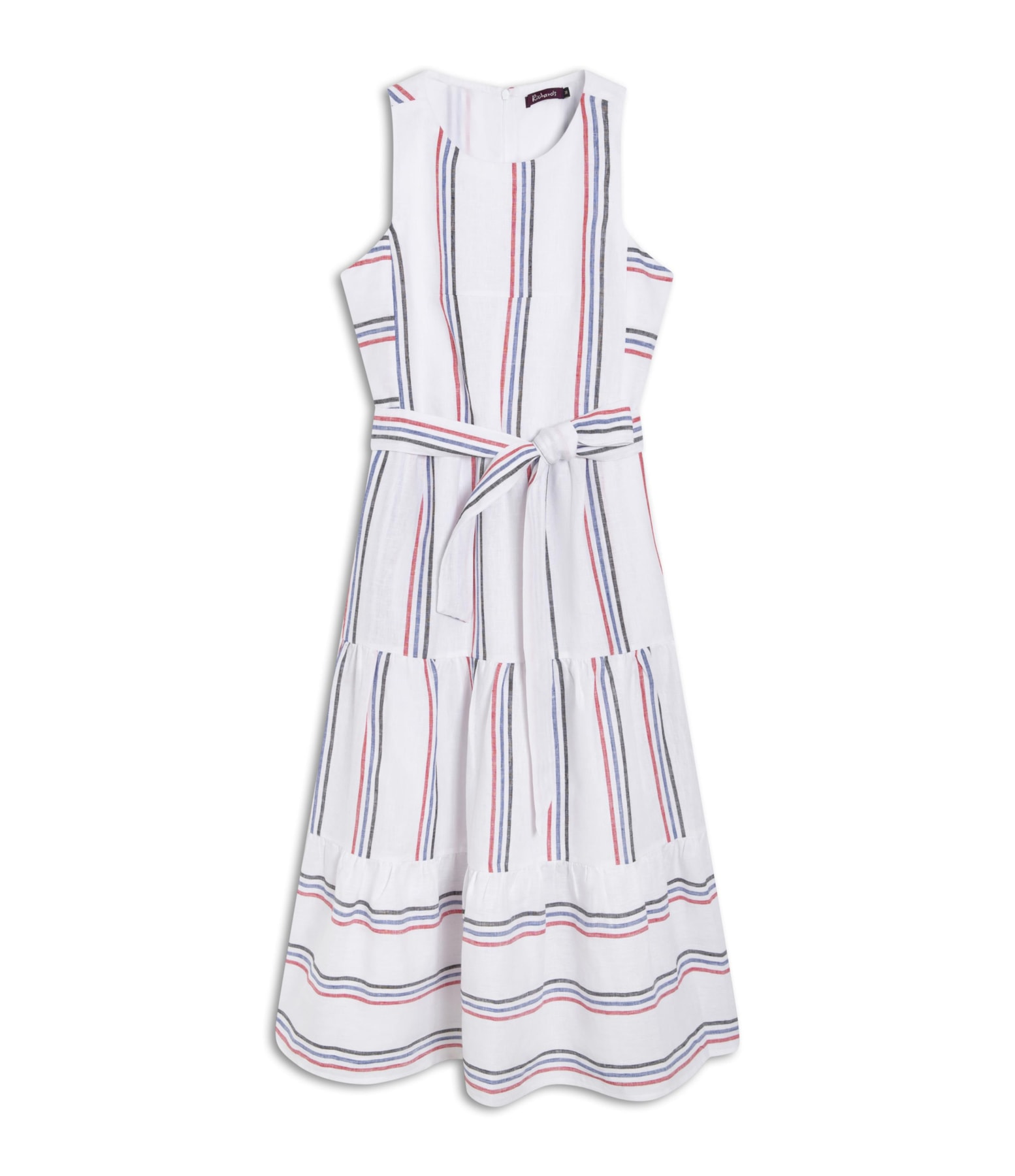Vestido Diamond Puro Linho Fio Tinto Branco