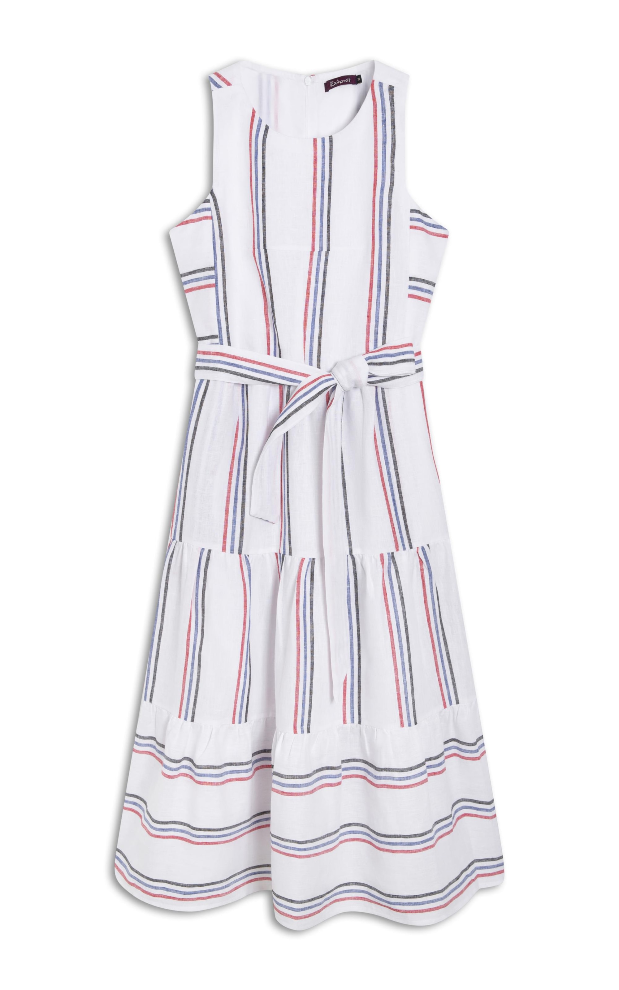 Vestido Diamond Puro Linho Fio Tinto Branco