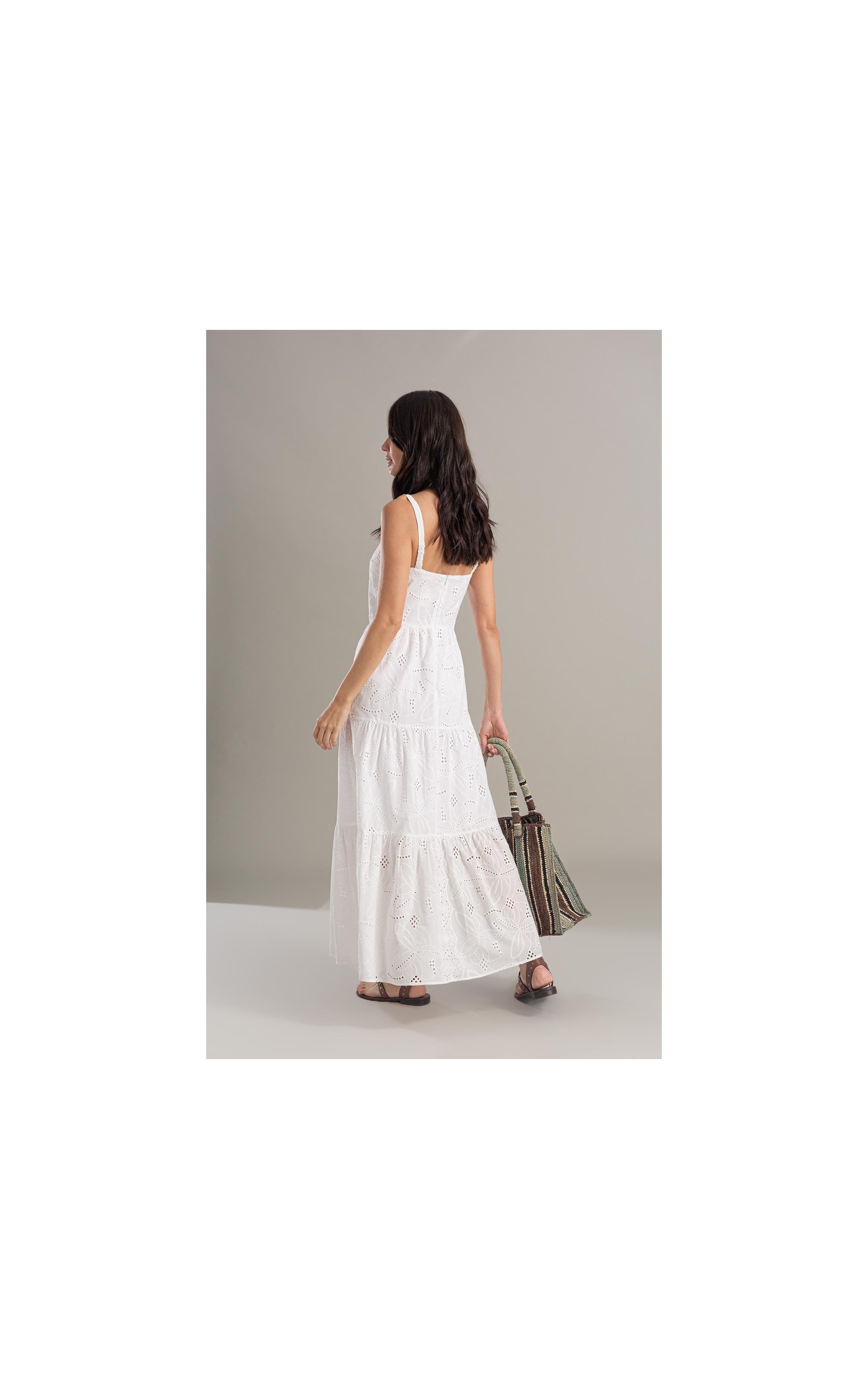 Vestido Diana Laise Bordado Branco
