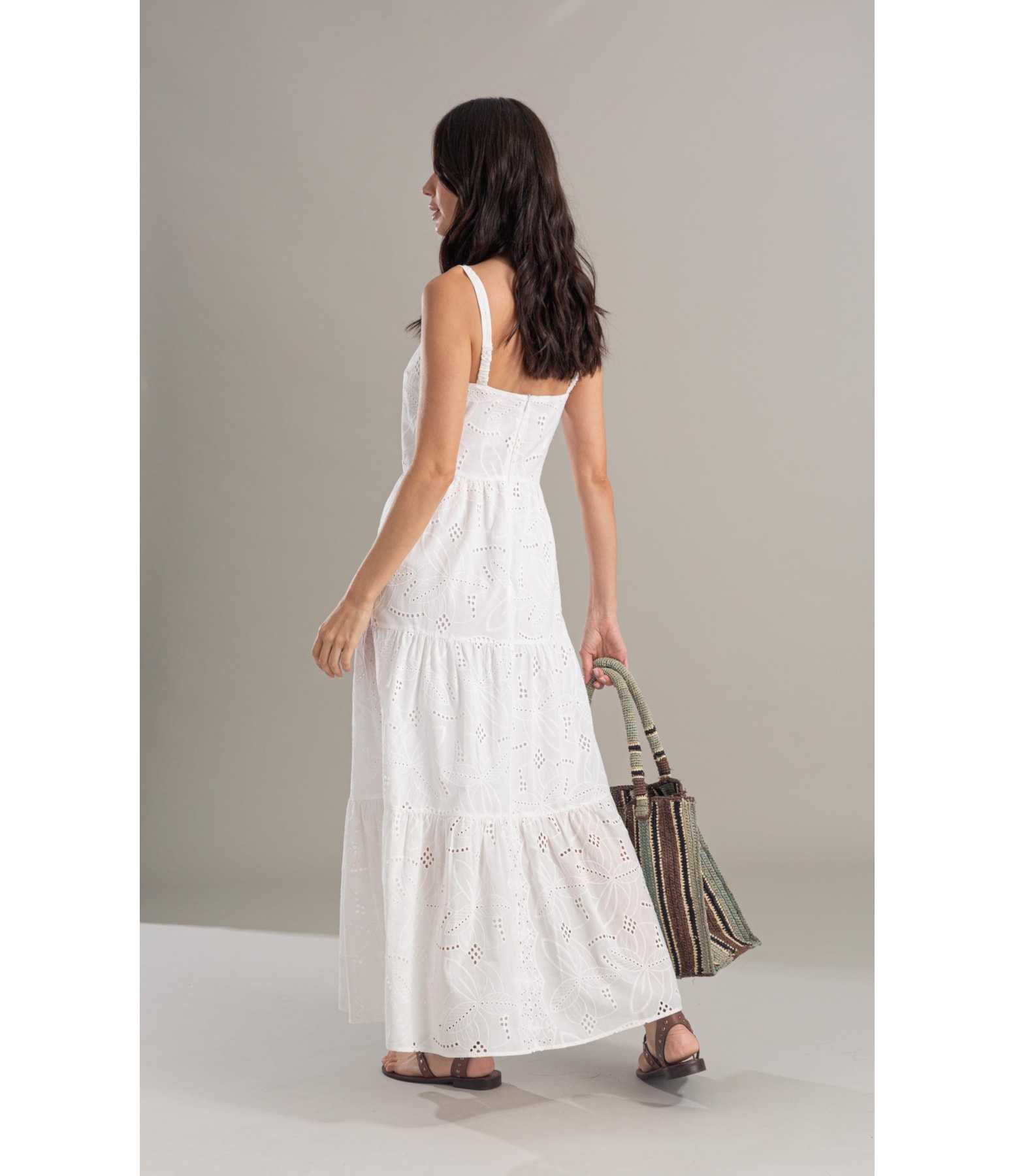 Vestido Diana Laise Bordado Branco