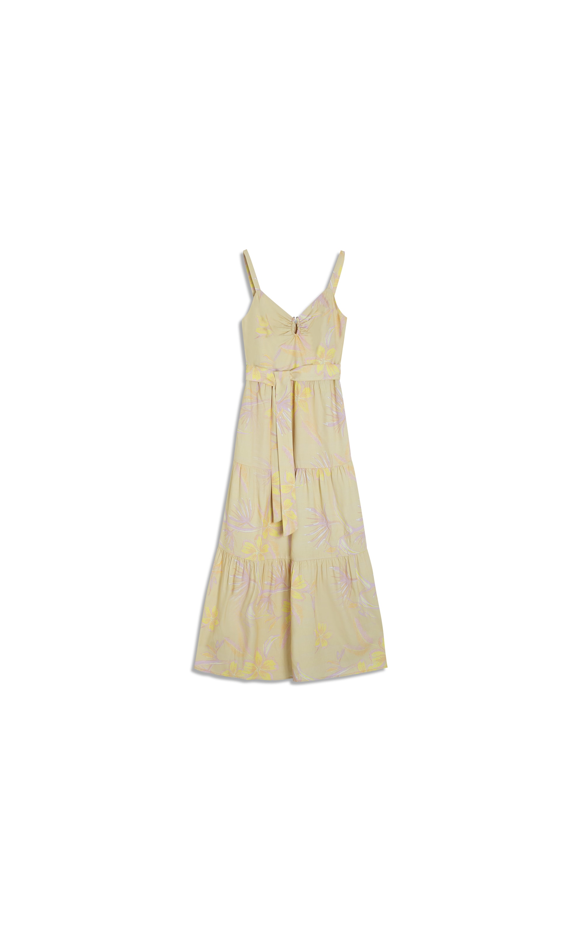 Vestido Diana Linho Blend Est Caete Amarelo