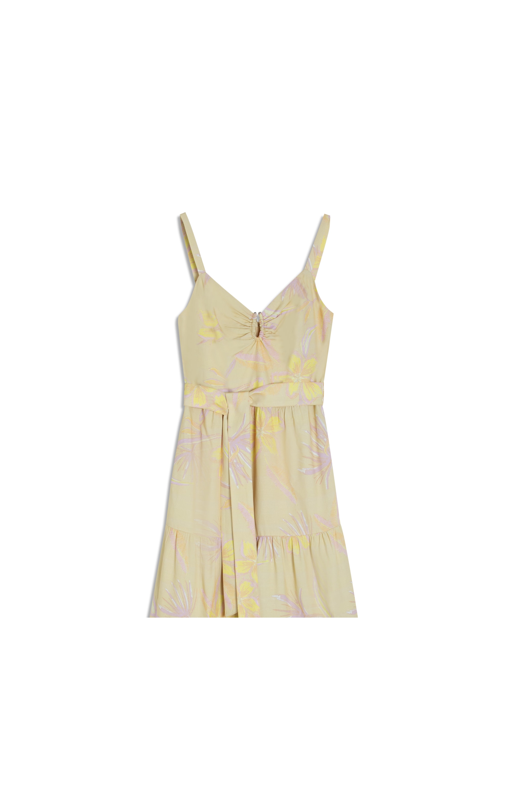 Vestido Diana Linho Blend Est Caete Amarelo