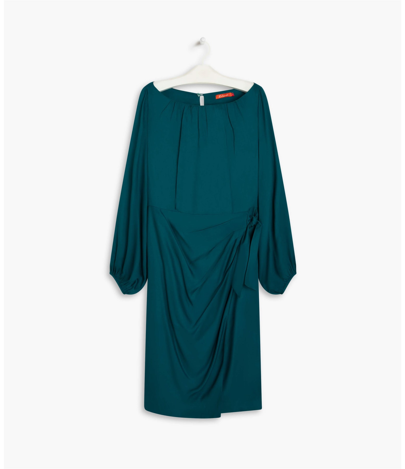 Vestido Dora Viscose Liso Esmeralda