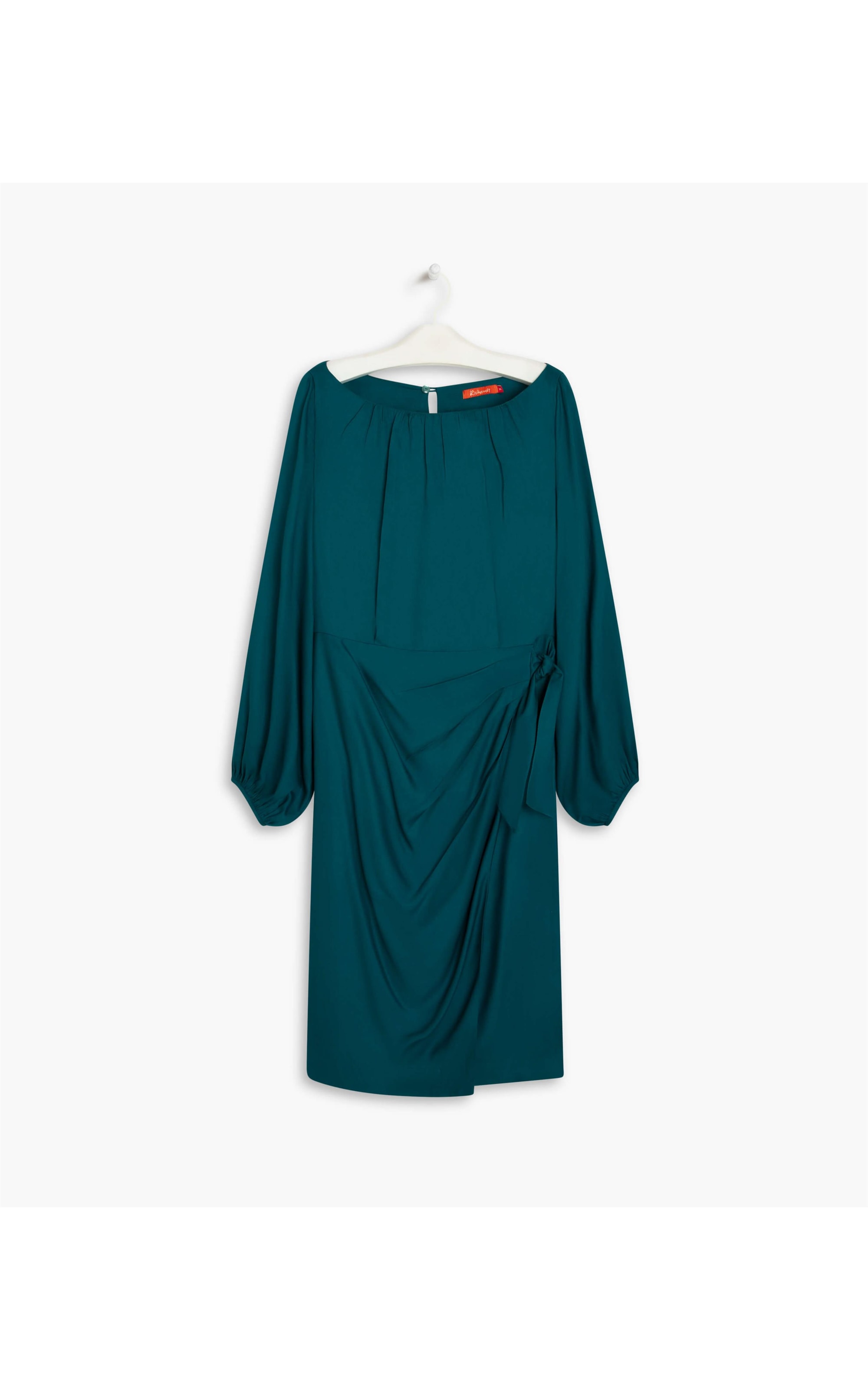 Vestido Dora Viscose Liso Esmeralda