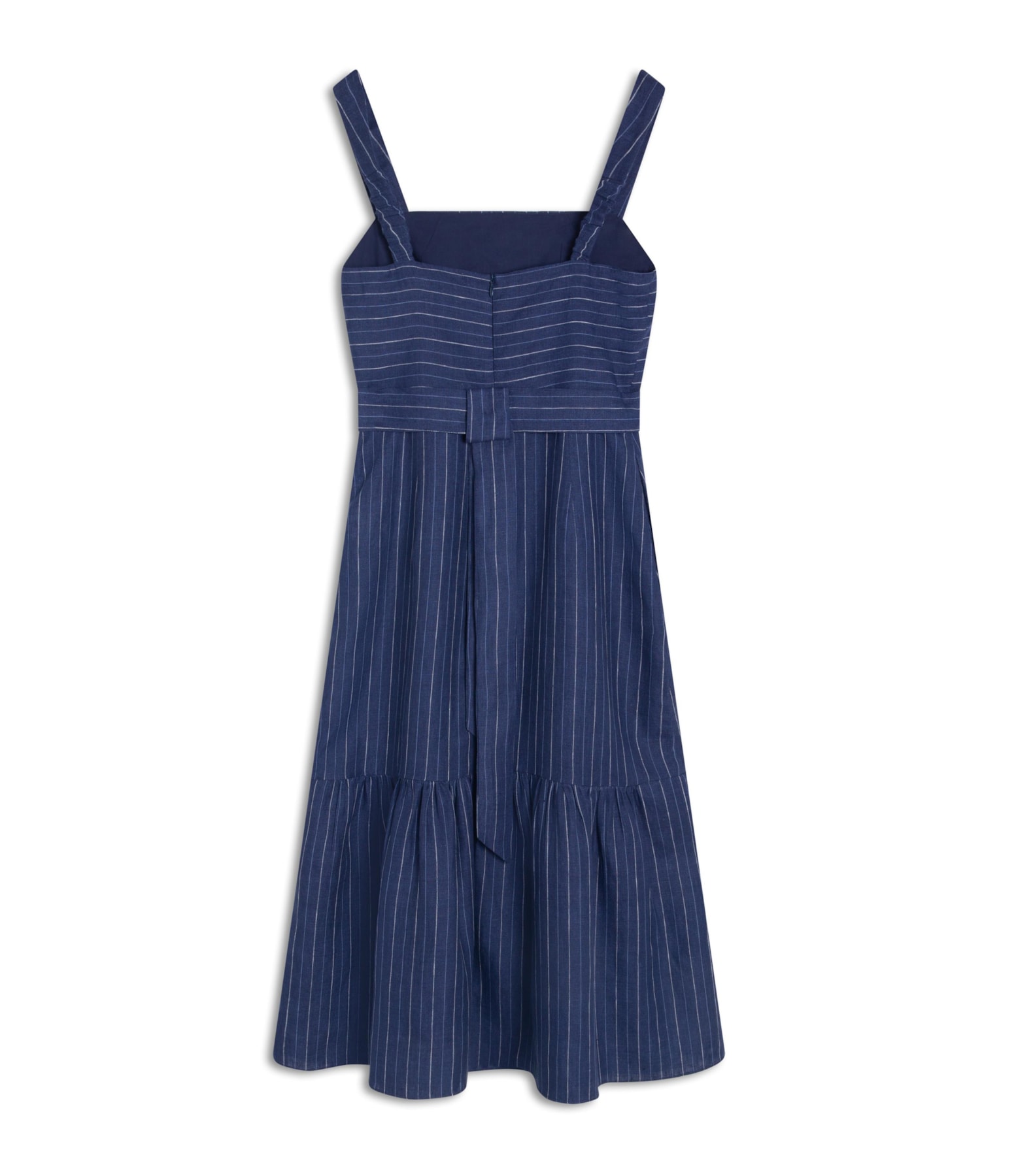 Vestido Dunas Puro Linho Fio Tinto Dark Navy