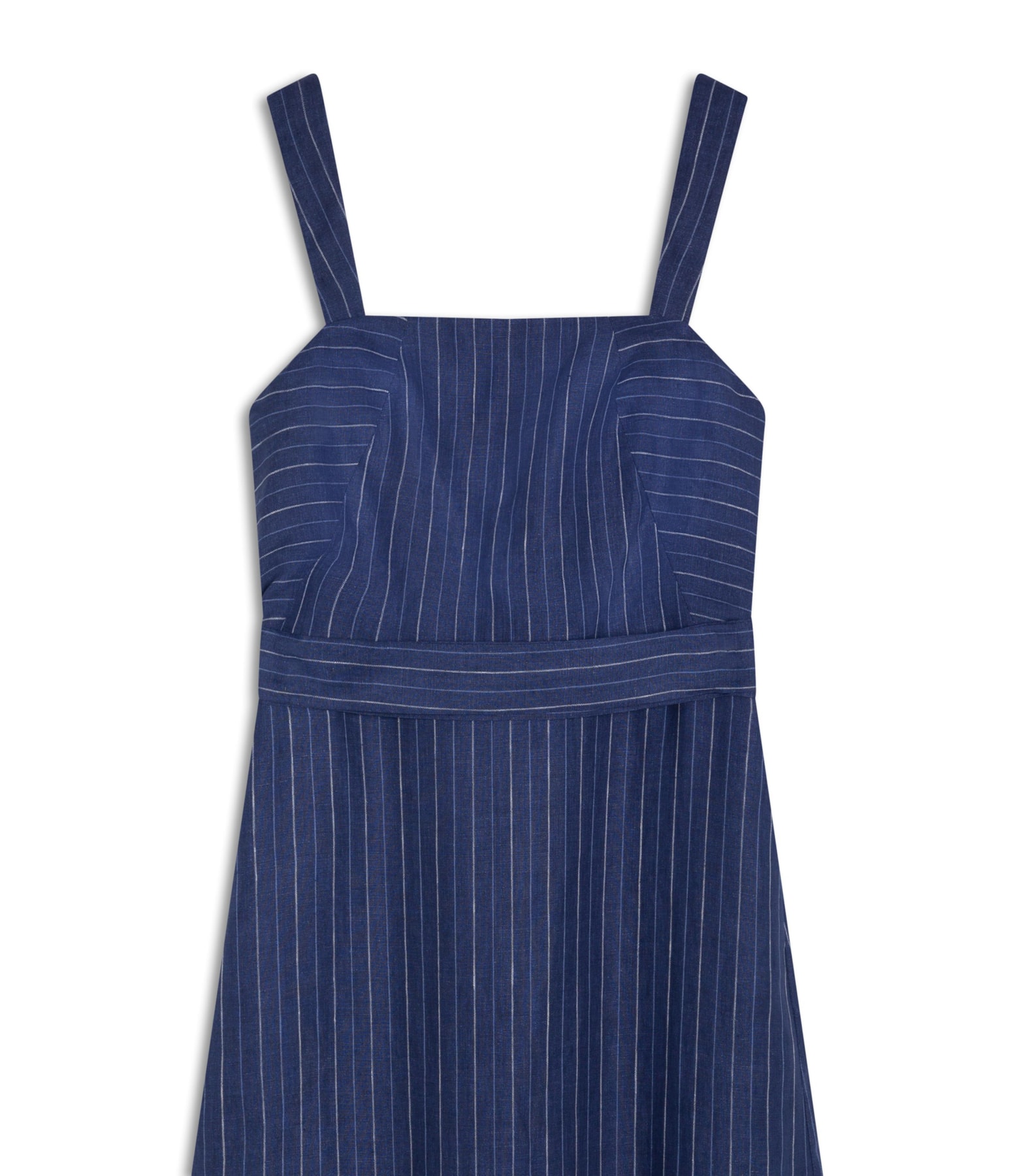 Vestido Dunas Puro Linho Fio Tinto Dark Navy