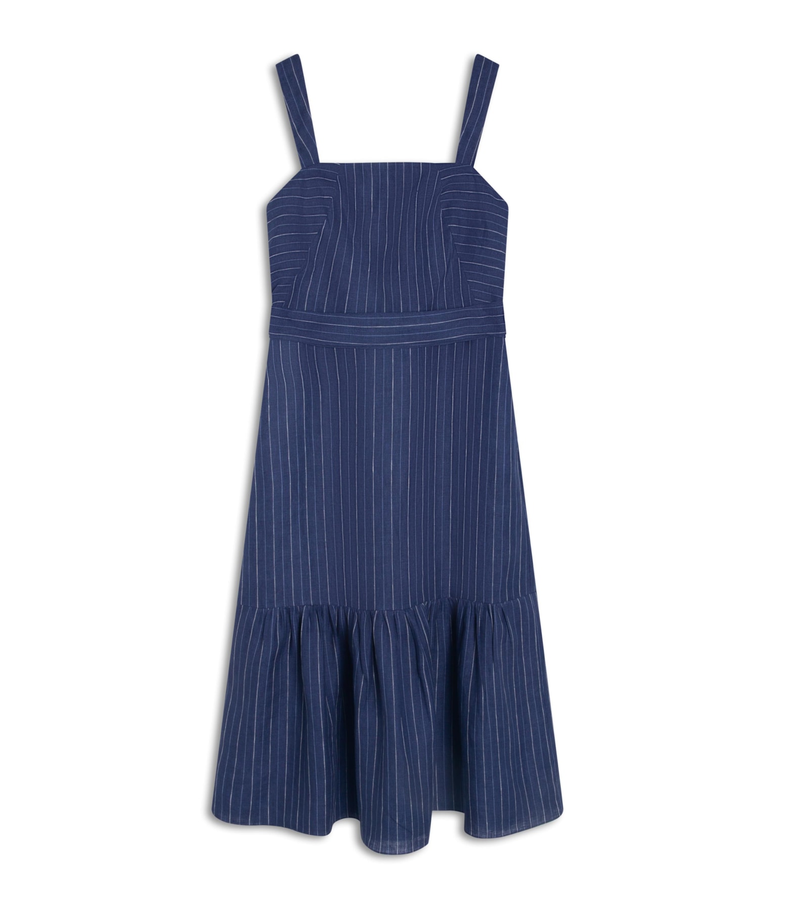 Vestido Dunas Puro Linho Fio Tinto Dark Navy