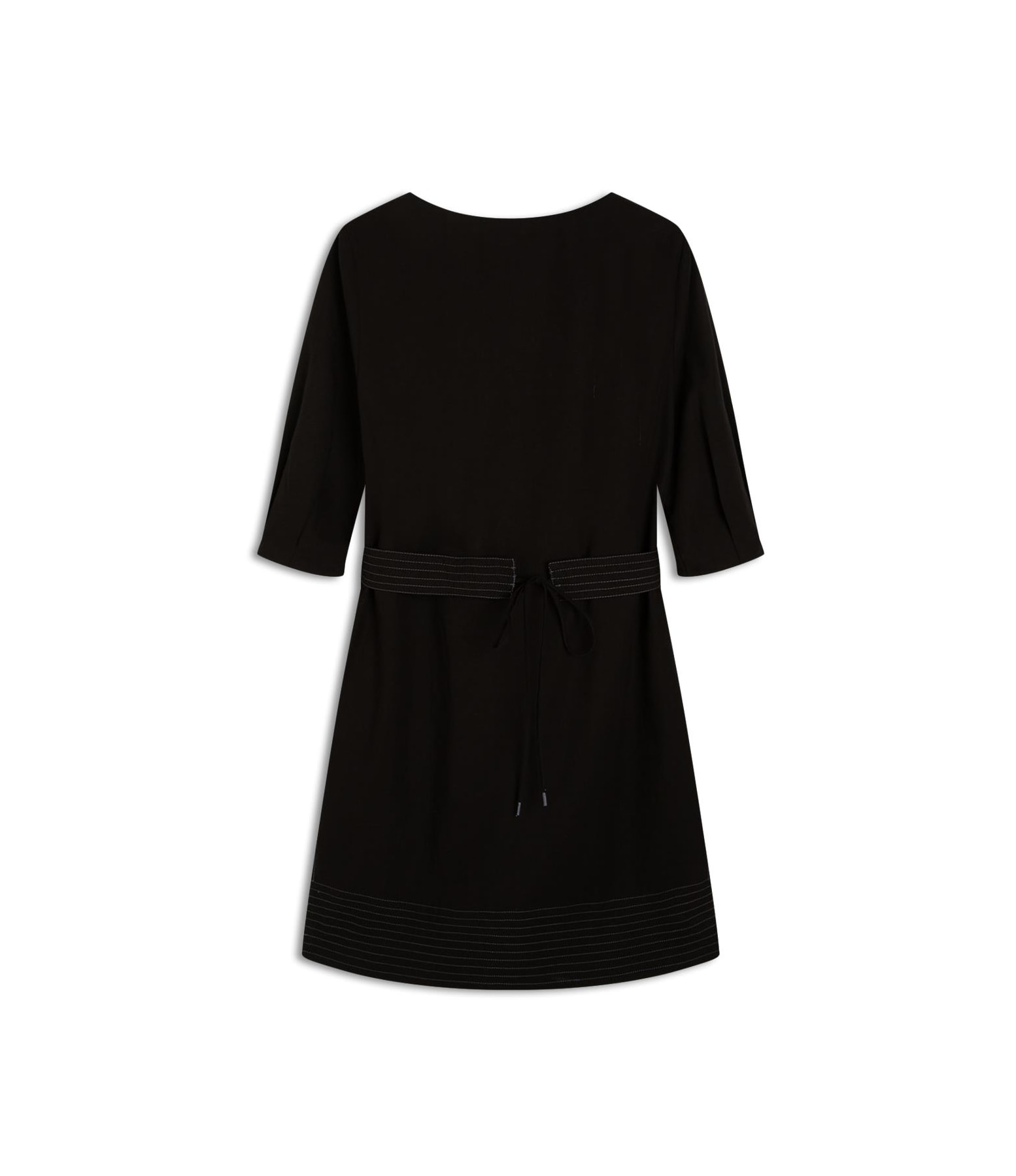 Vestido Eleanor Algodao Liso Preto