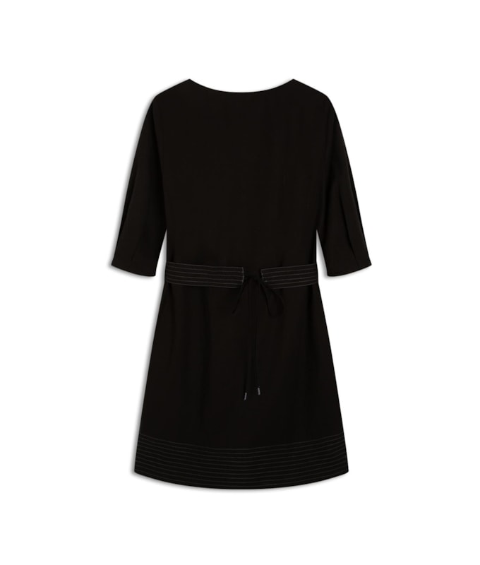 Vestido Eleanor Algodao Liso Preto