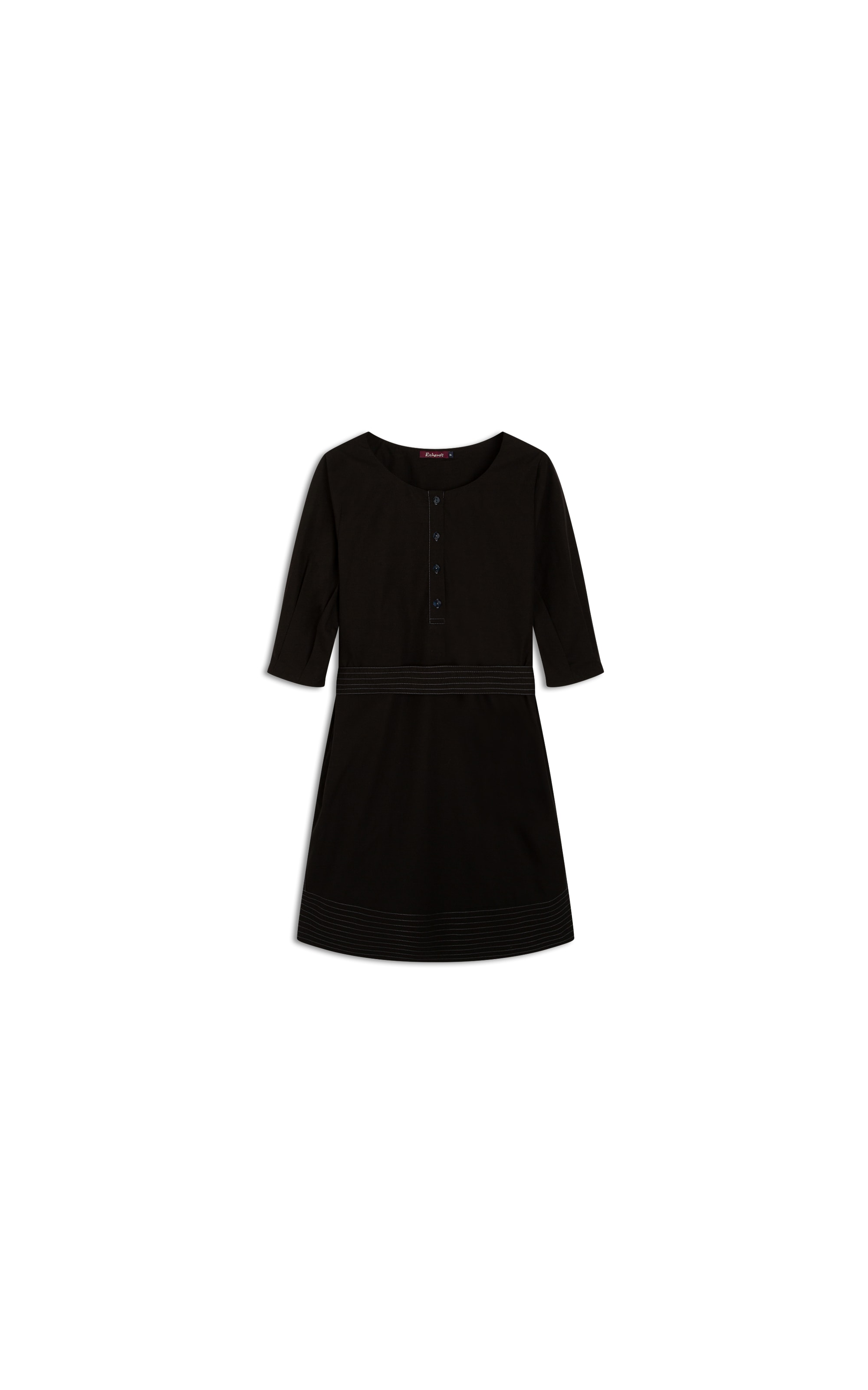 Vestido Eleanor Algodao Liso Preto