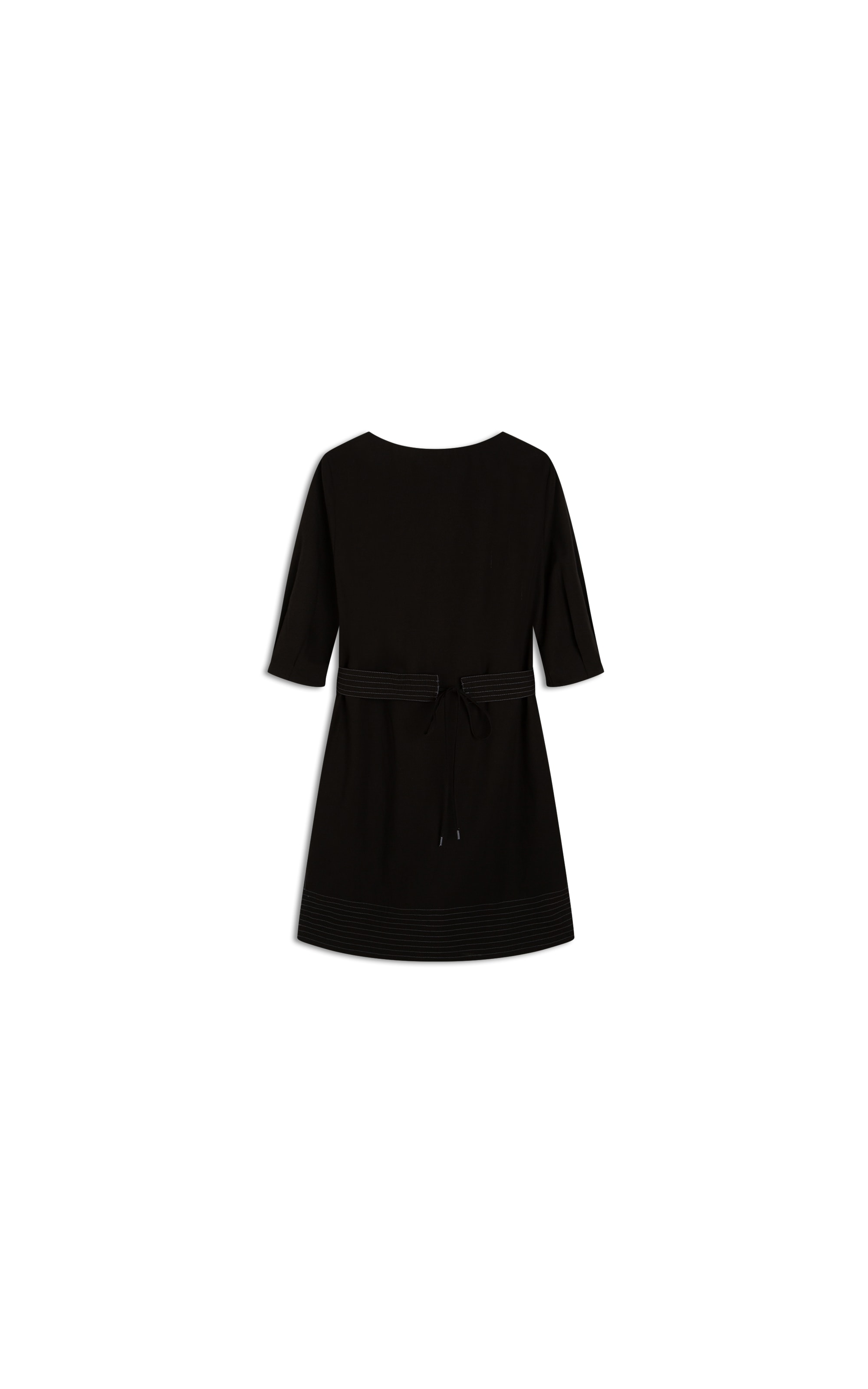 Vestido Eleanor Algodao Liso Preto