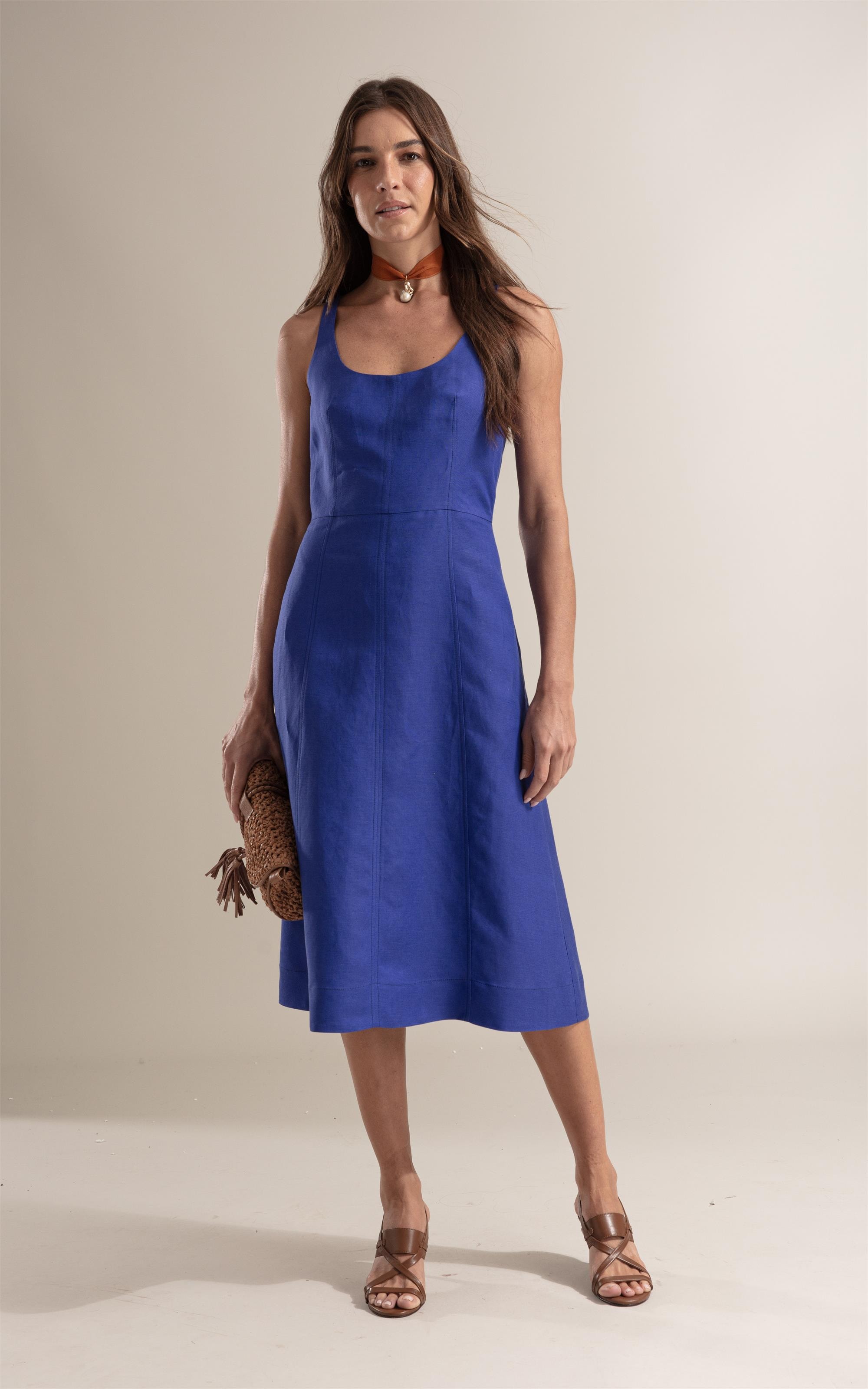 Vestido Eloise Linho Royal