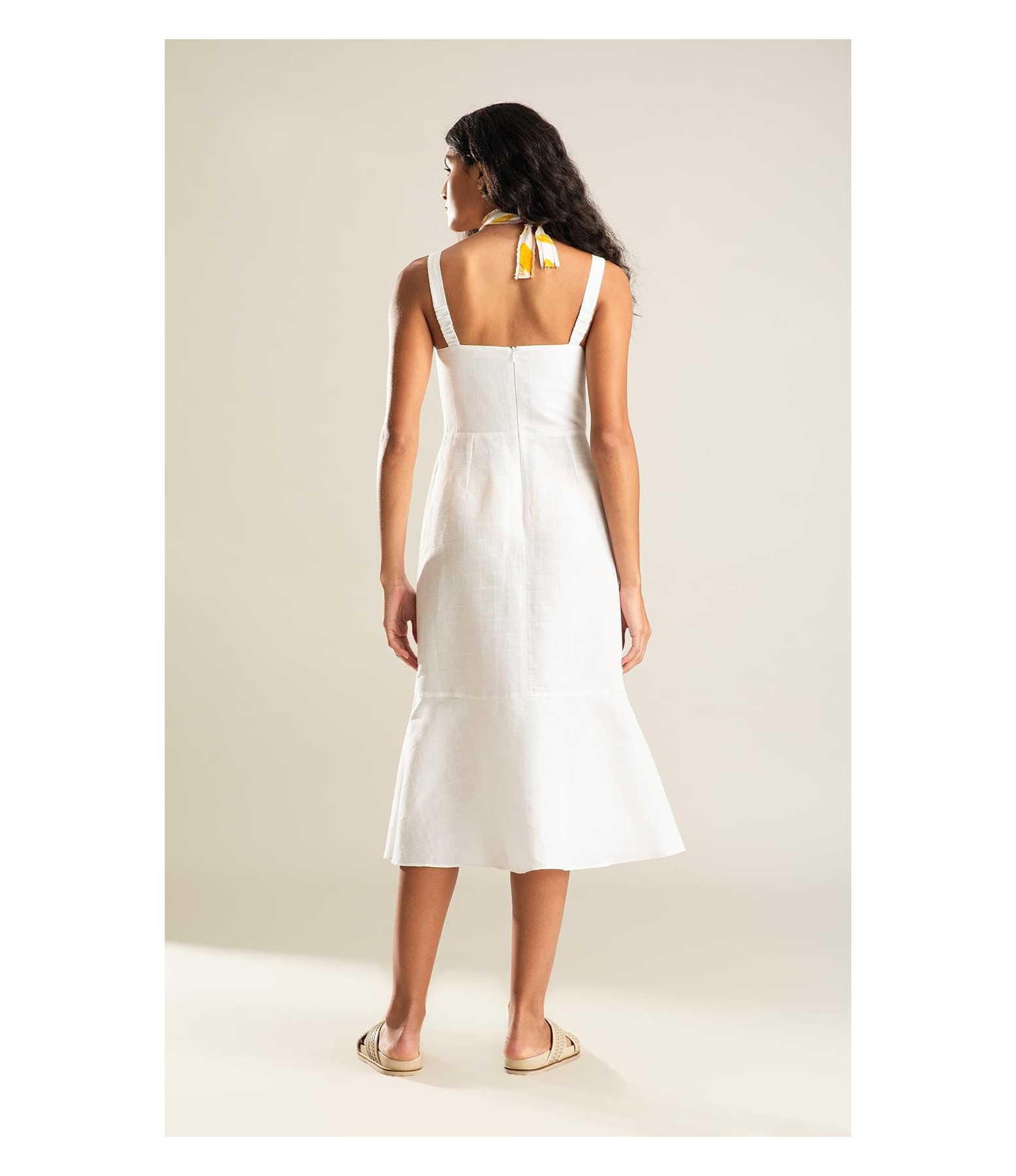 Vestido Fernanda Lb Maquinetado Branco