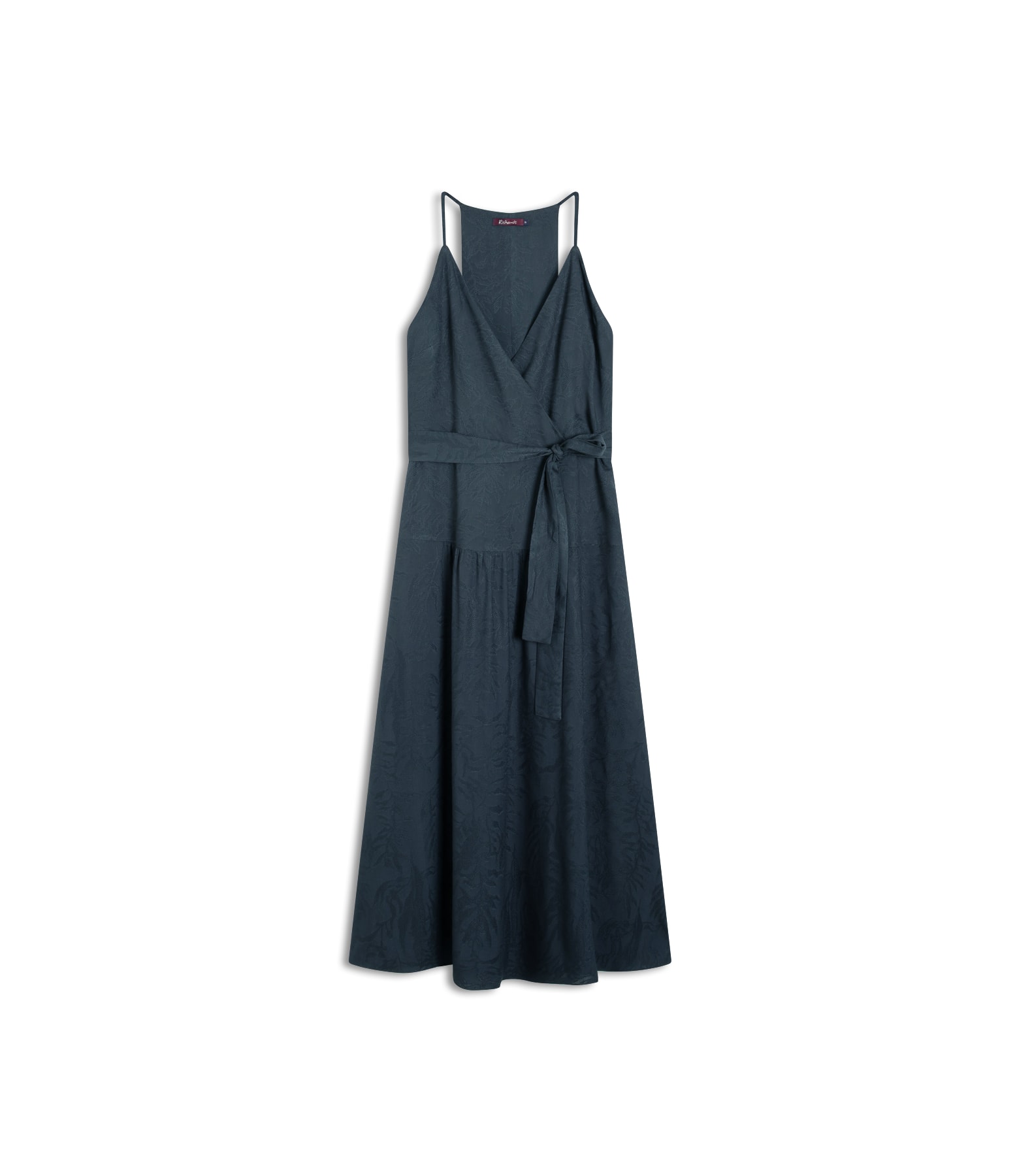 Vestido Gabriela Jacquard Crivo Algas Dark Navy