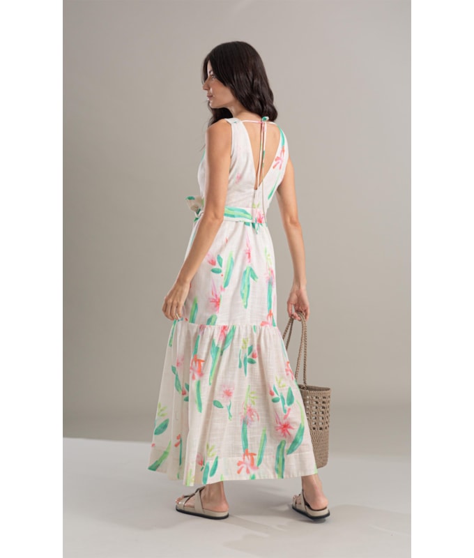 Vestido Gavea Algodao Est Florish Areia