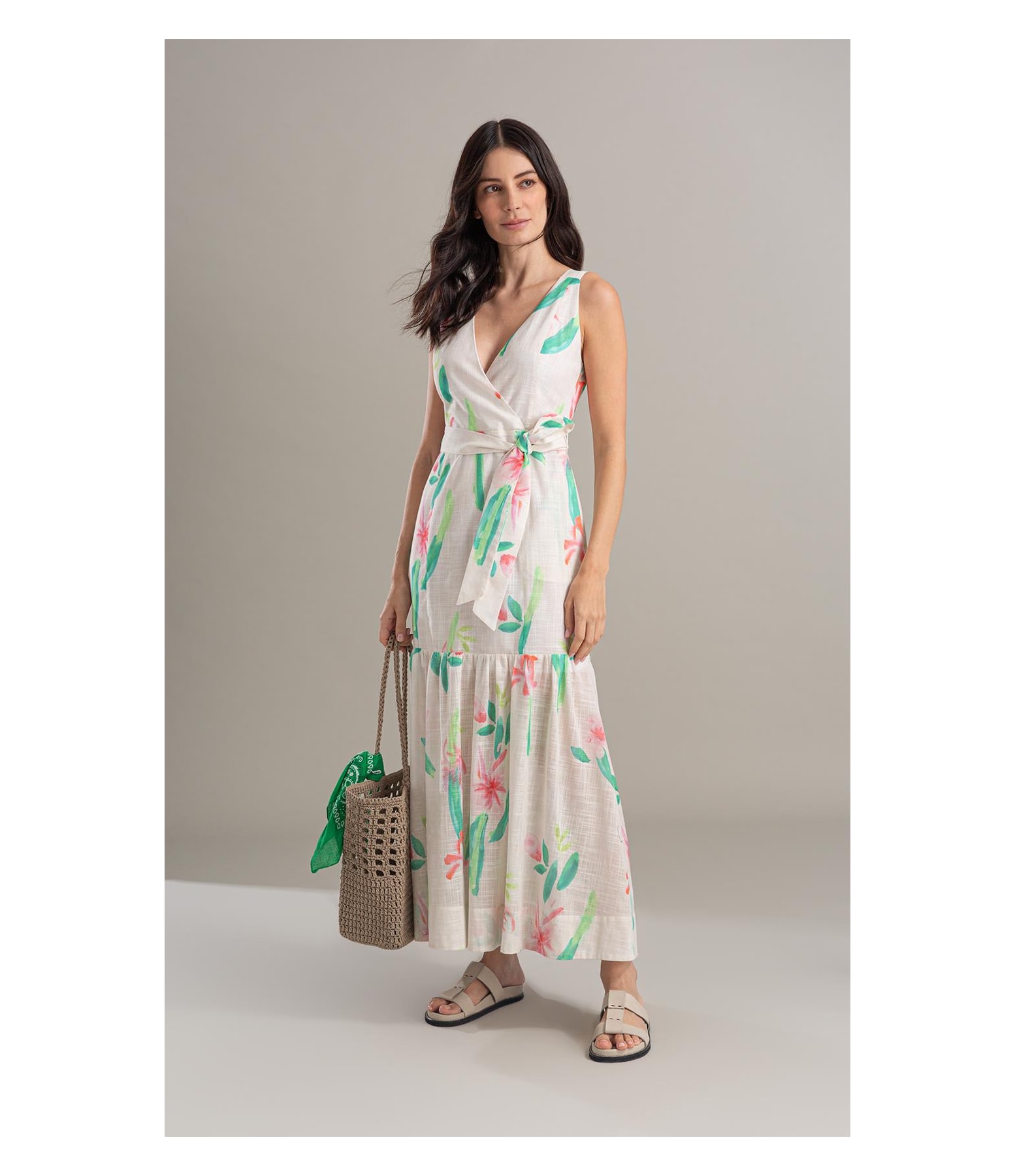 Vestido Gavea Algodao Est Florish Areia