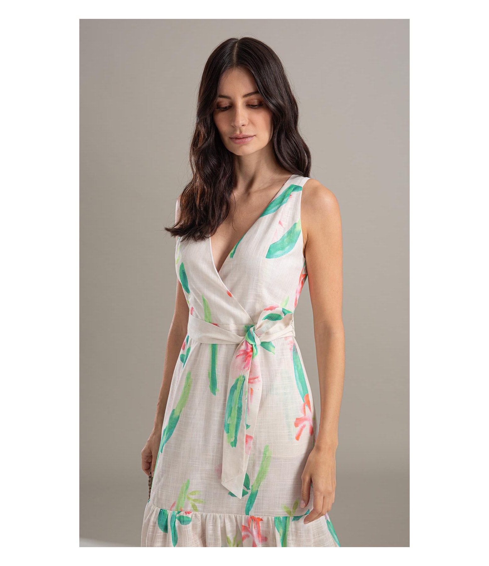 Vestido Gavea Algodao Est Florish Areia