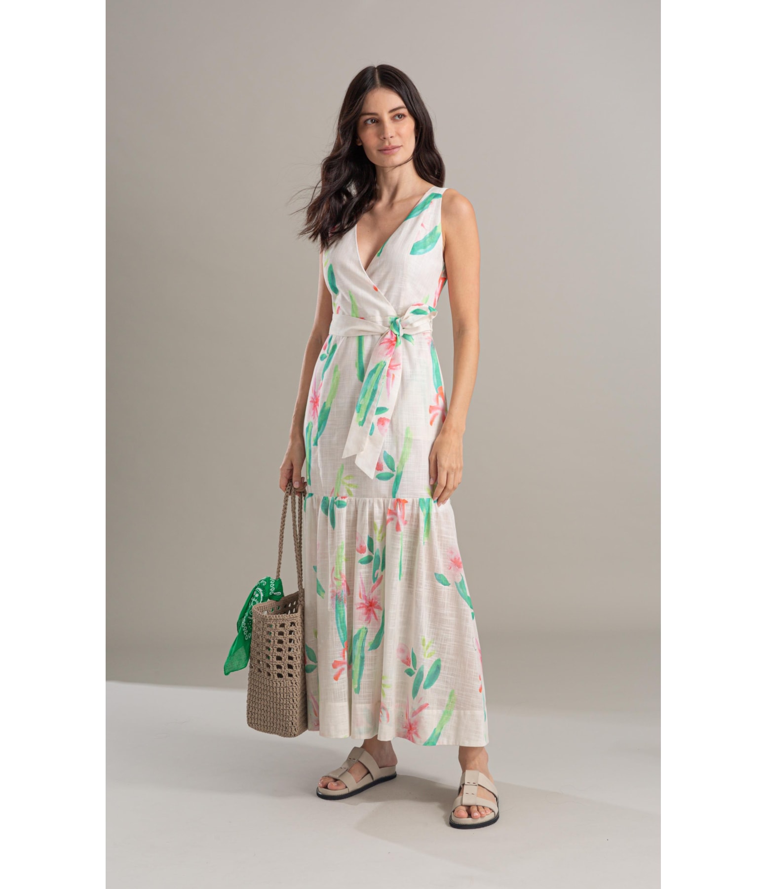 Vestido Gavea Algodao Est Florish Areia