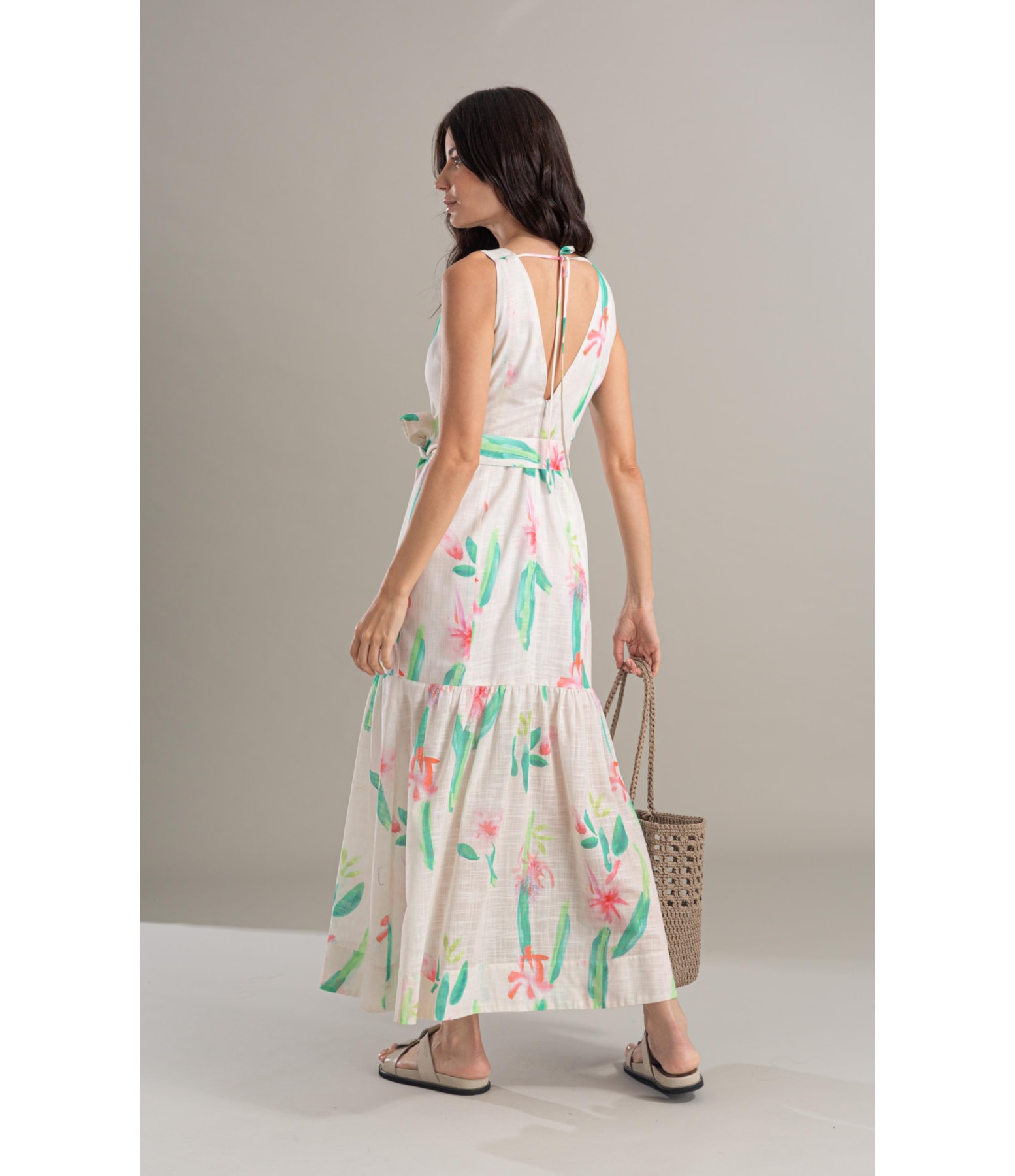 Vestido Gavea Algodao Est Florish Areia