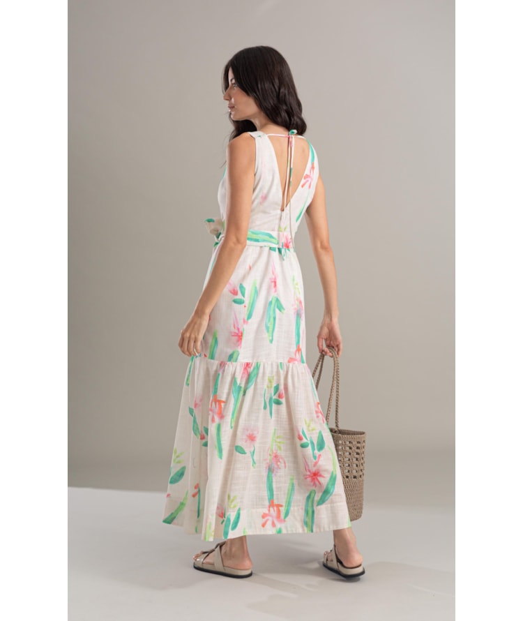 Vestido Gavea Algodao Est Florish Areia