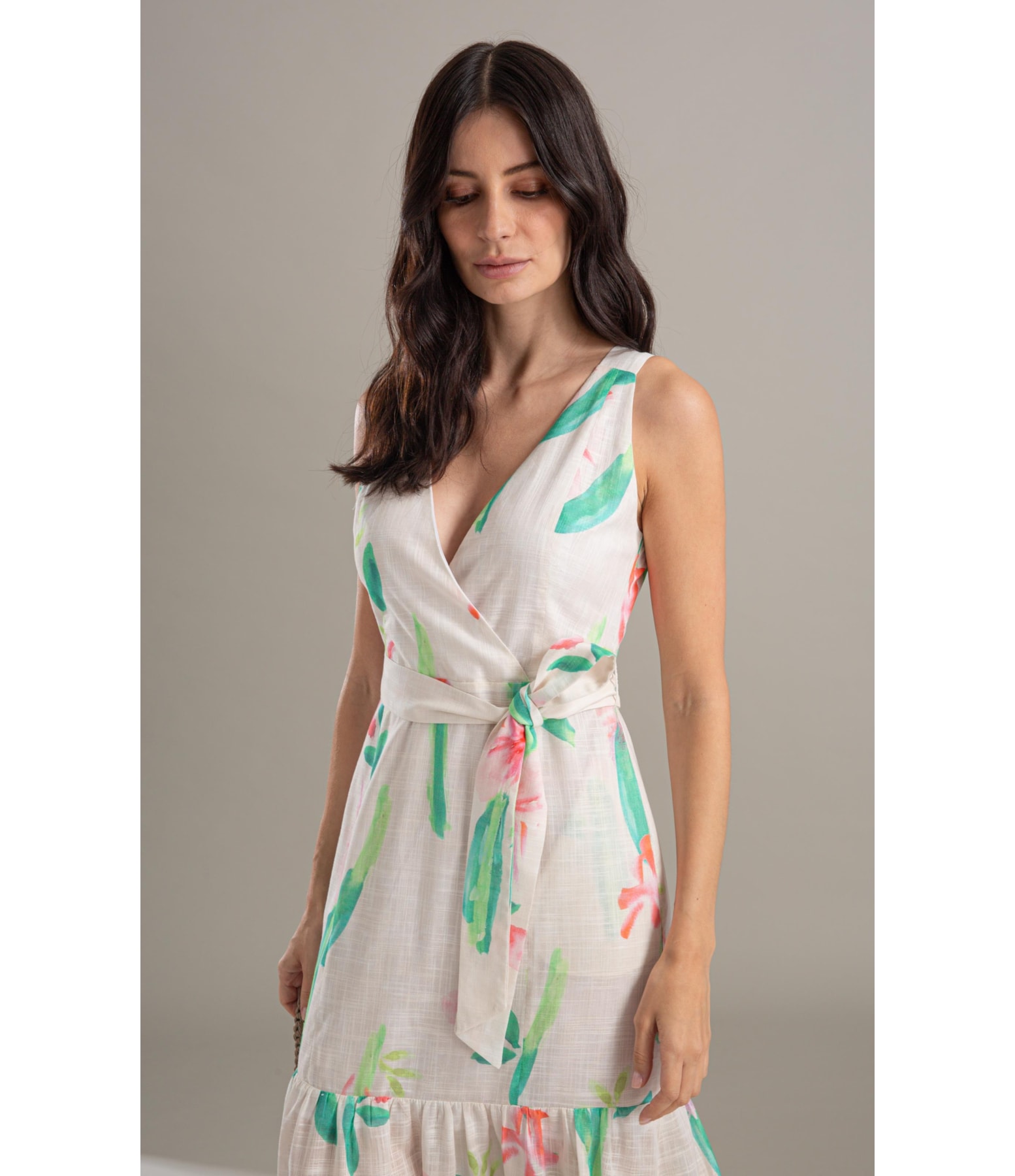 Vestido Gavea Algodao Est Florish Areia