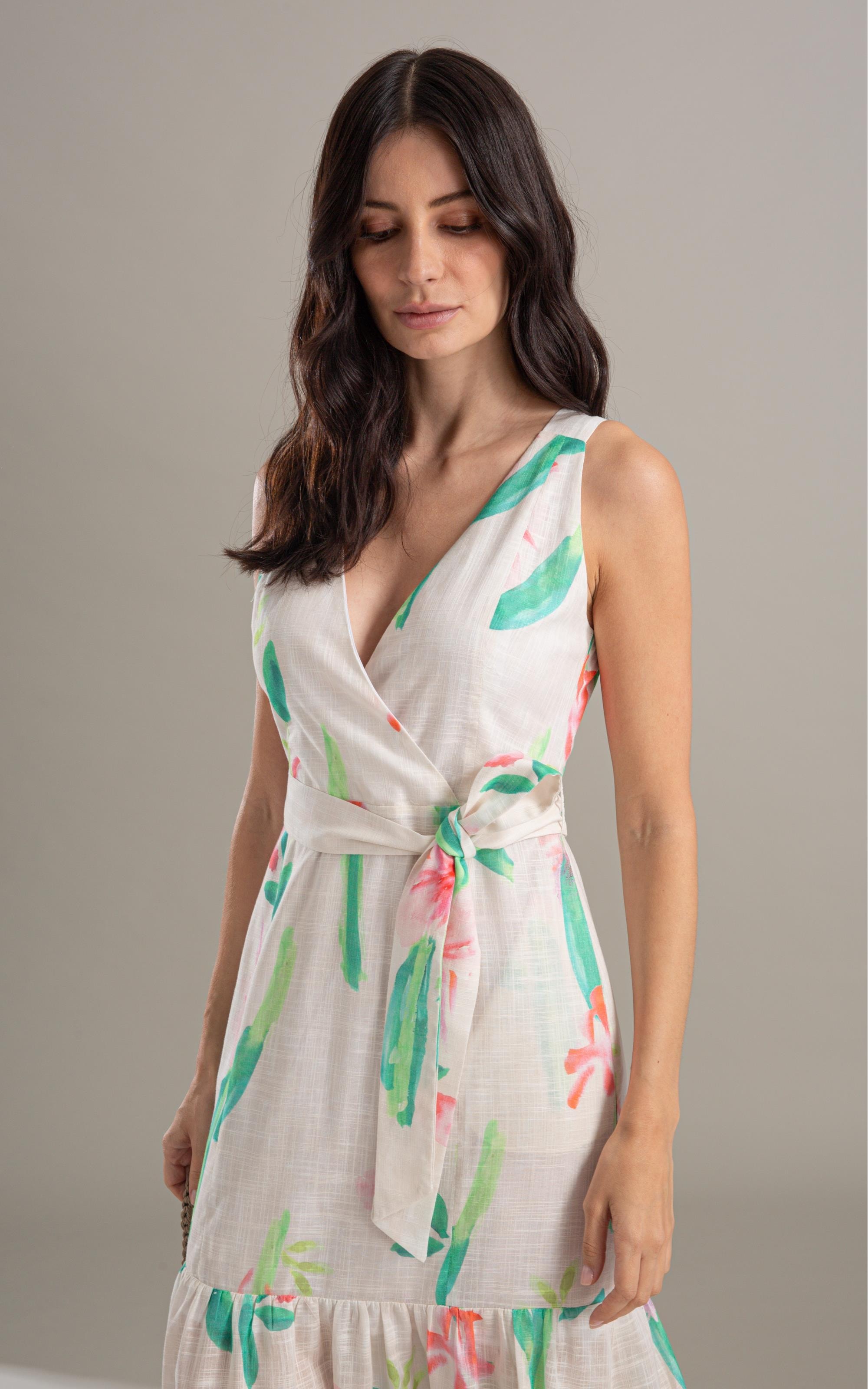 Vestido Gavea Algodao Est Florish Areia