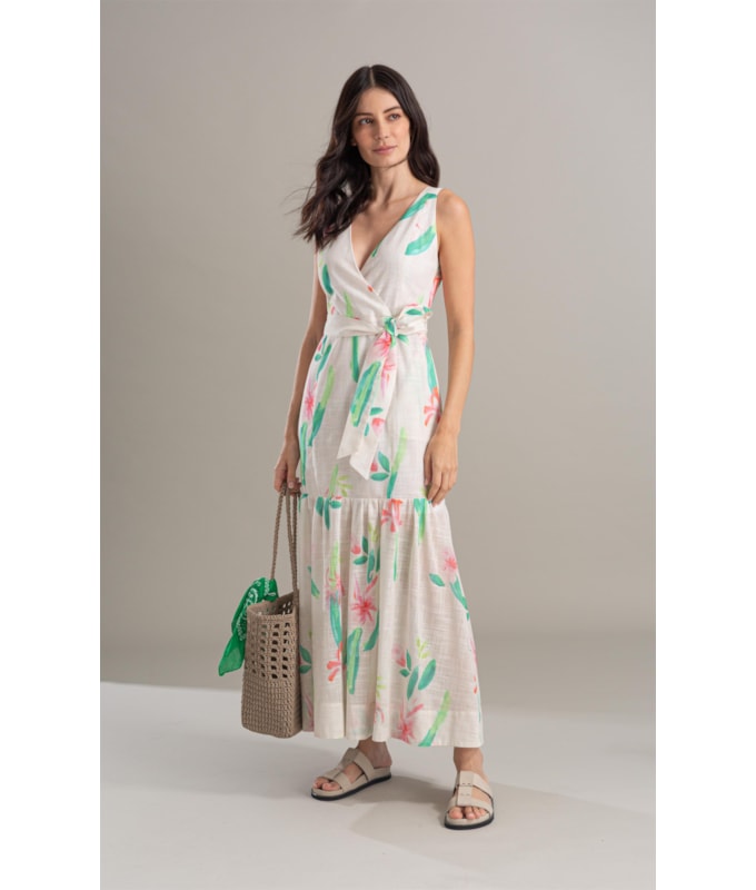 Vestido Gavea Algodao Est Florish Areia