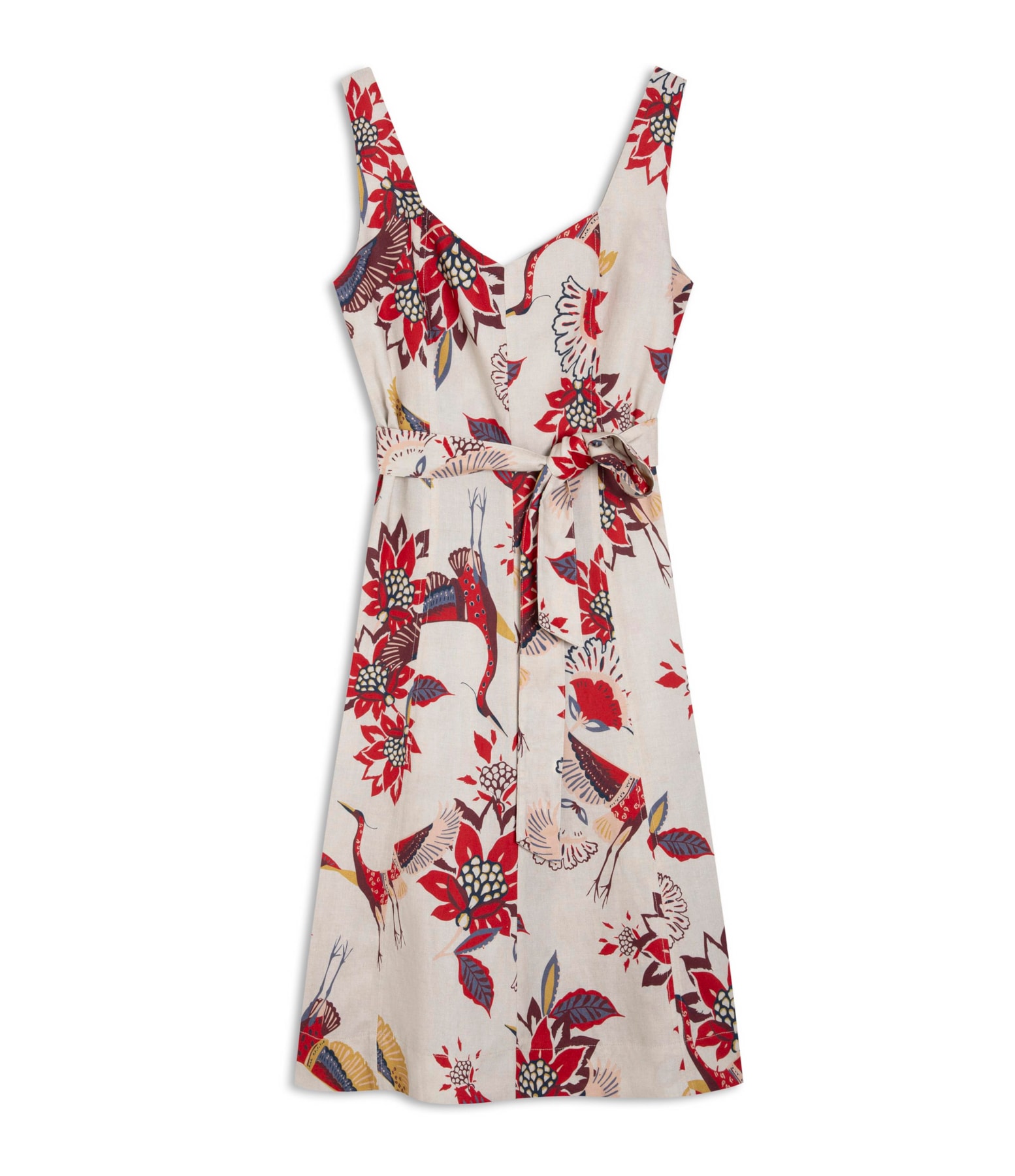 Vestido Gemma Lb Est Pássaros Bordeaux