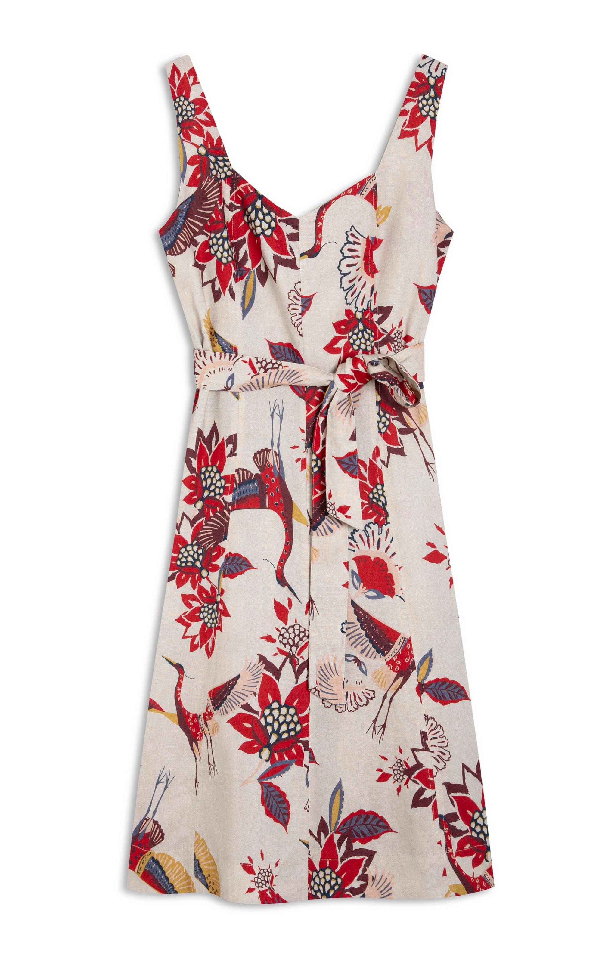 Vestido Gemma Lb Est Pássaros Bordeaux