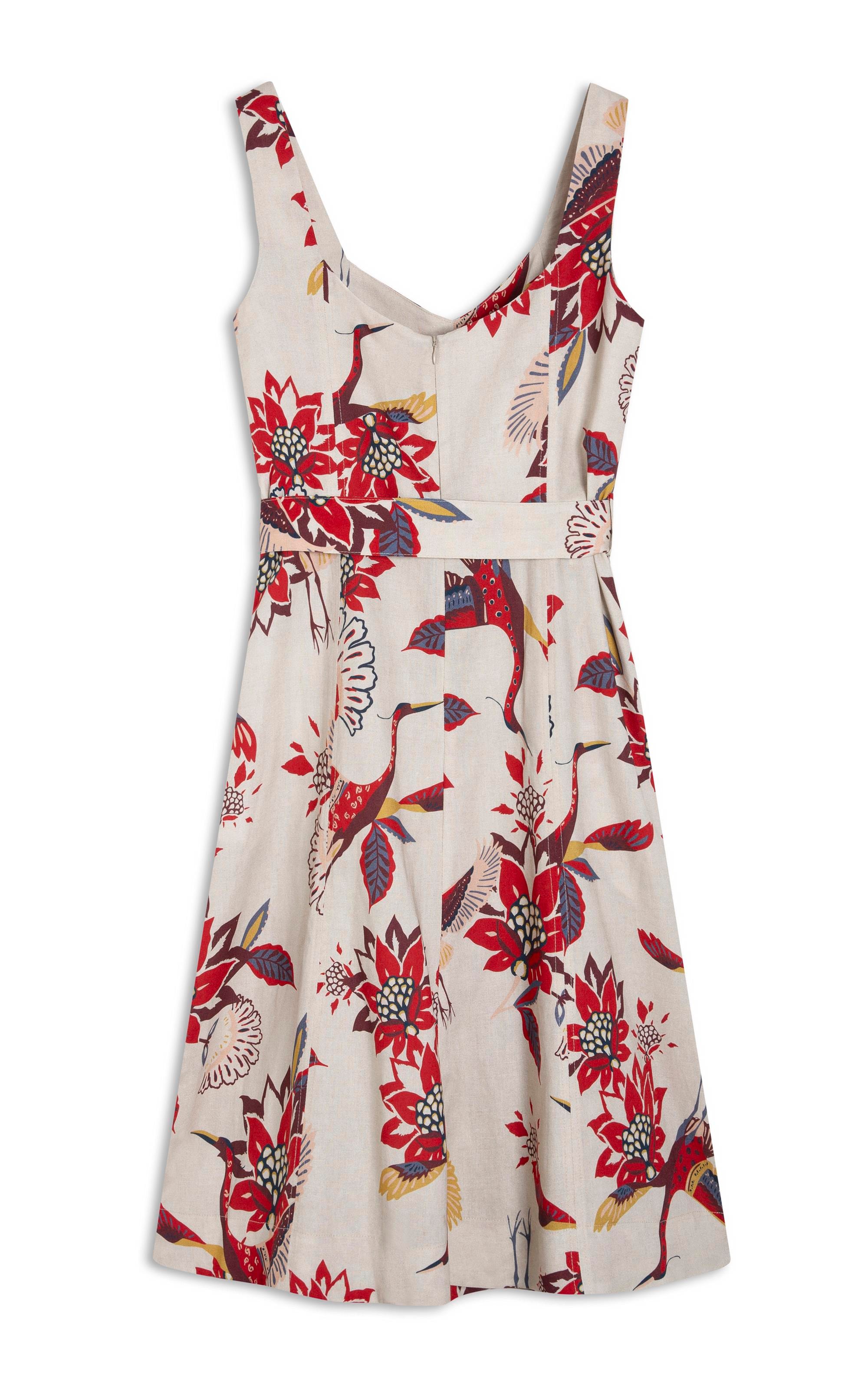 Vestido Gemma Lb Est Pássaros Bordeaux