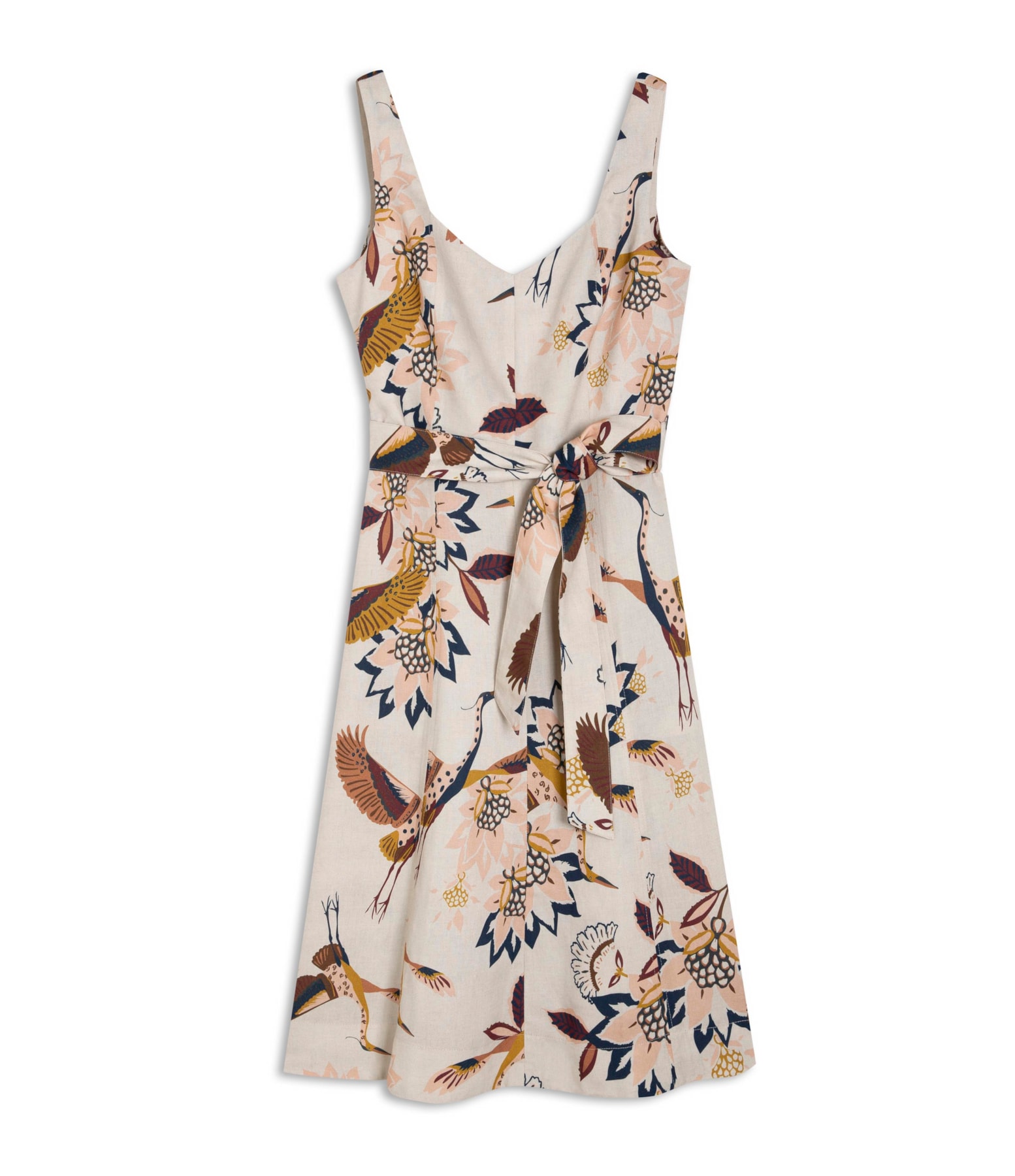 Vestido Gemma Lb Est Pássaros Marrom
