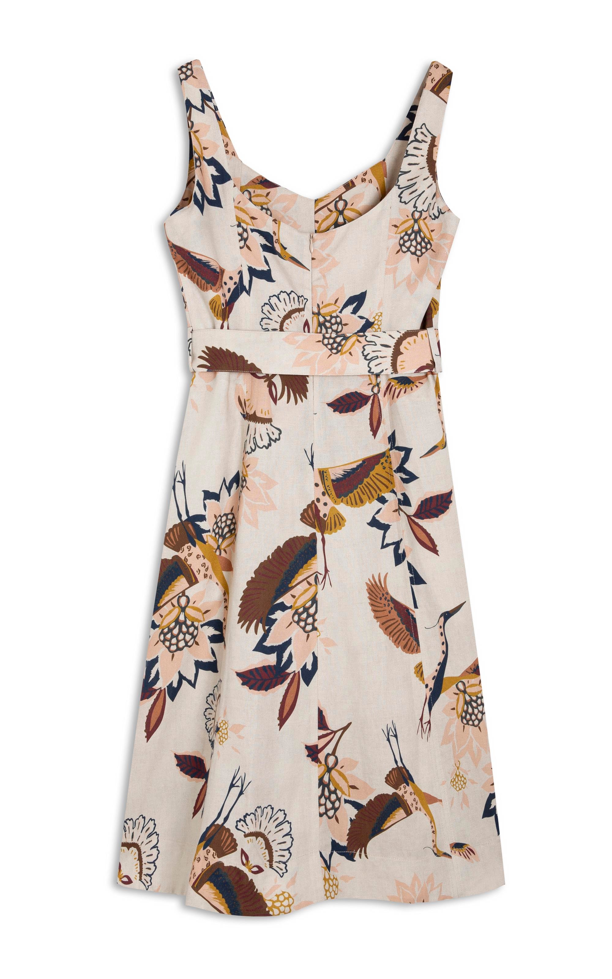 Vestido Gemma Lb Est Pássaros Marrom