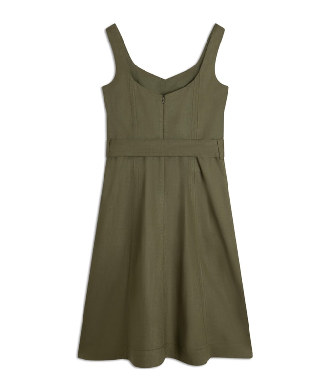 Vestido Gemma Lb Liso Verde Army