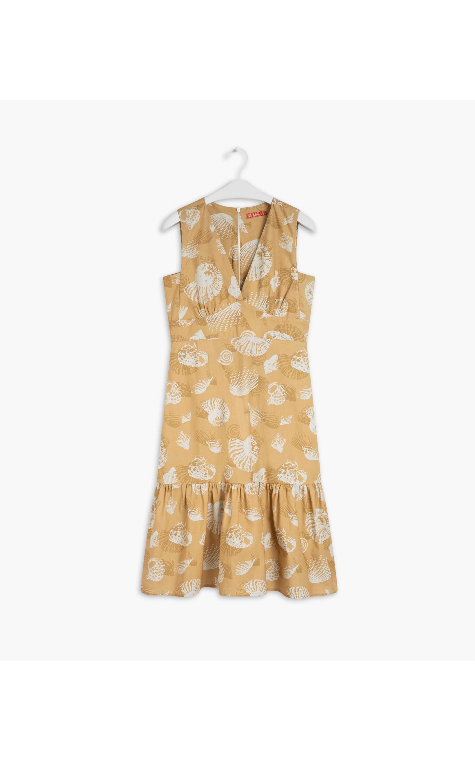 Vestido Georgia Est Shell Algodao Amarelo